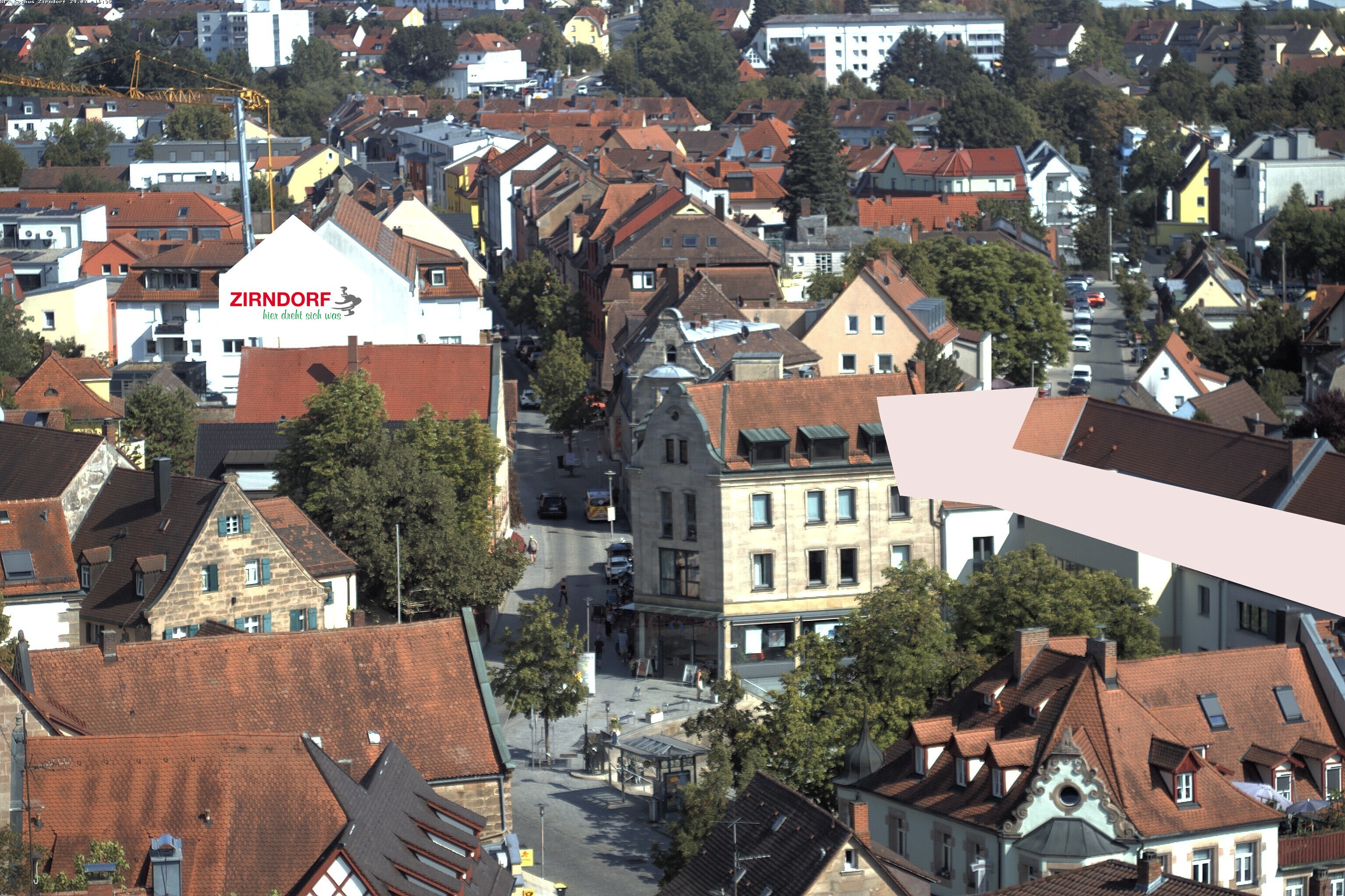 Archiv Foto Webcam Kirchturm Zirndorf