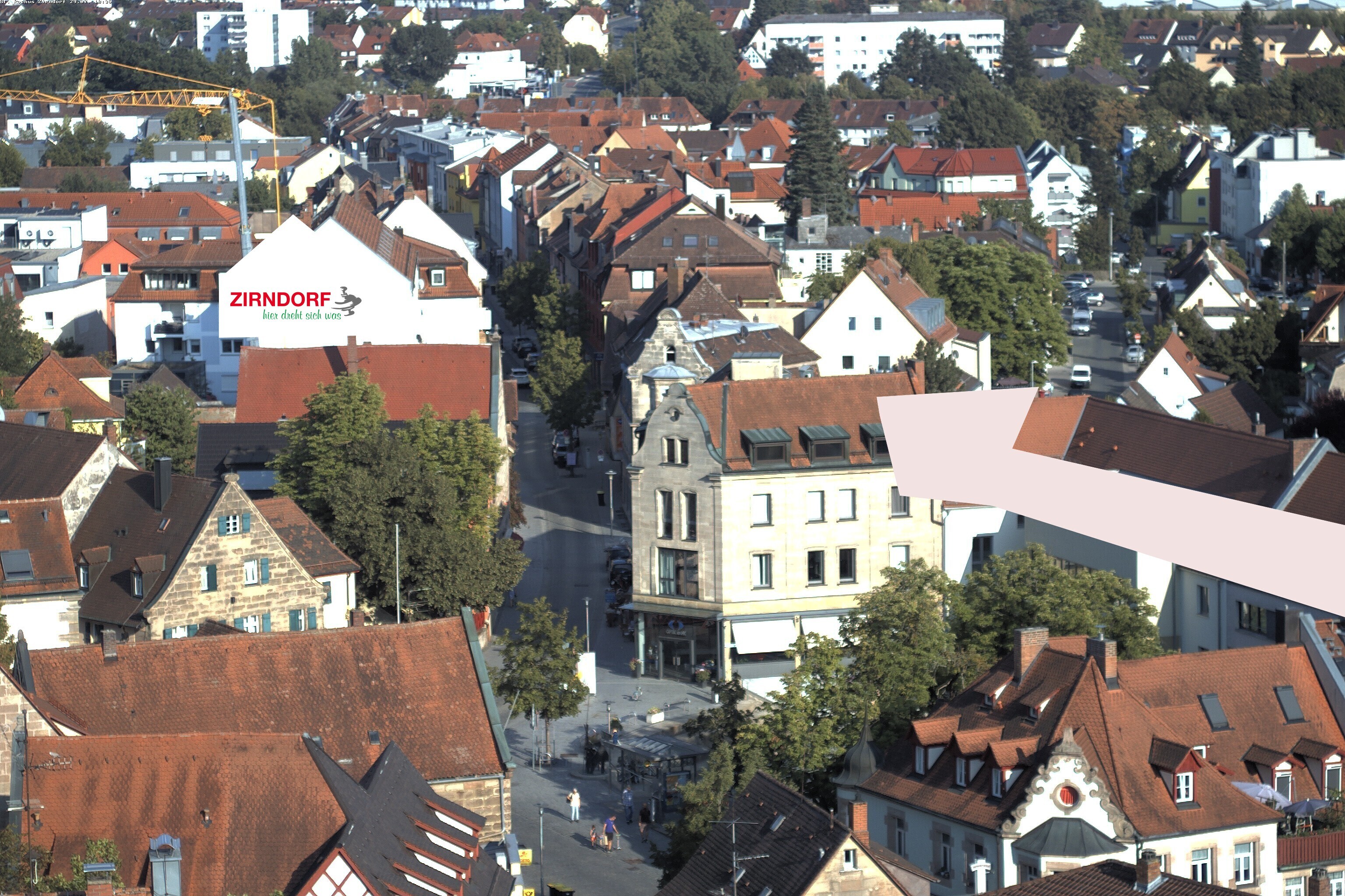 Archiv Foto Webcam Kirchturm Zirndorf