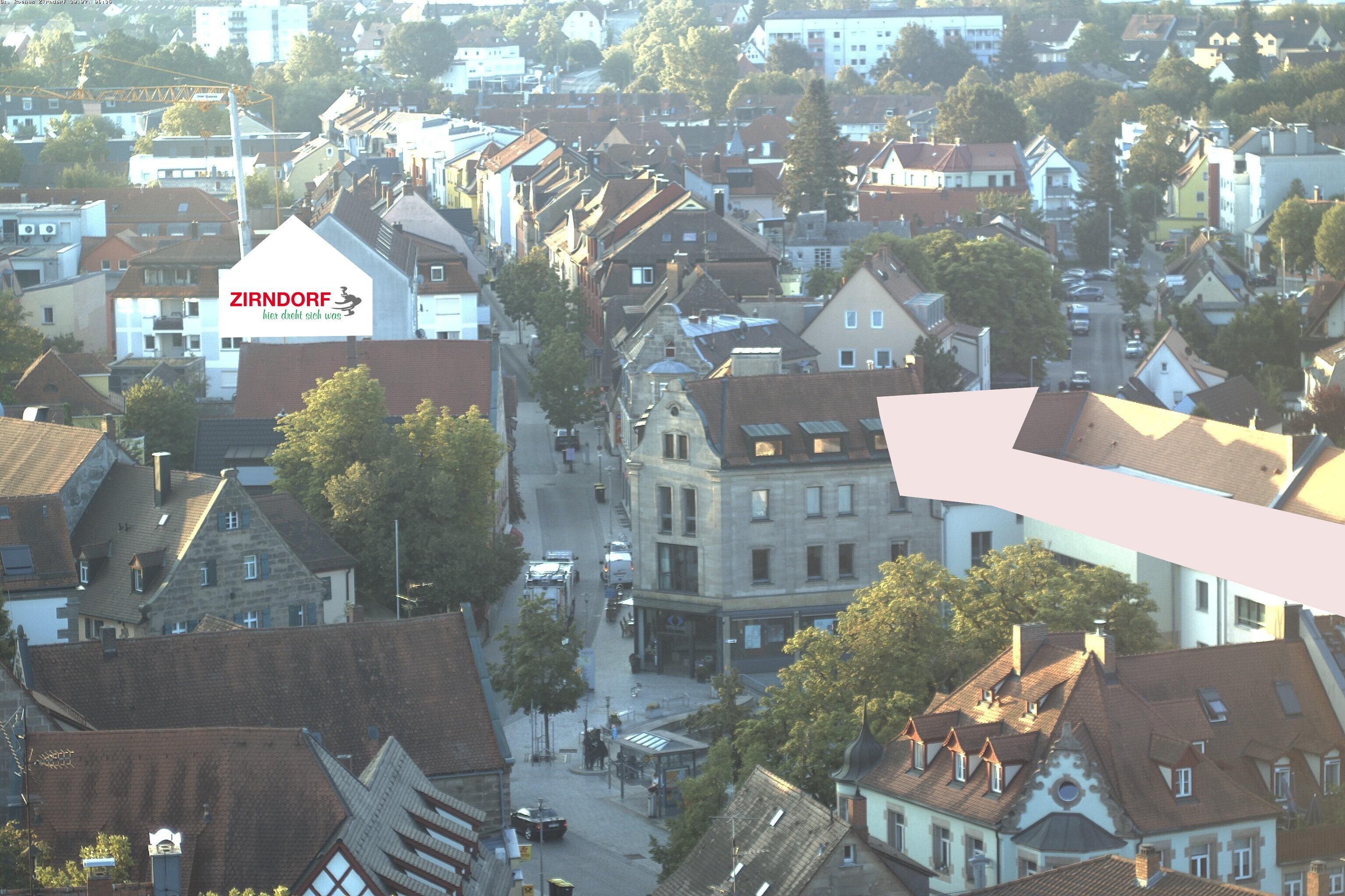 Archiv Foto Webcam Kirchturm Zirndorf