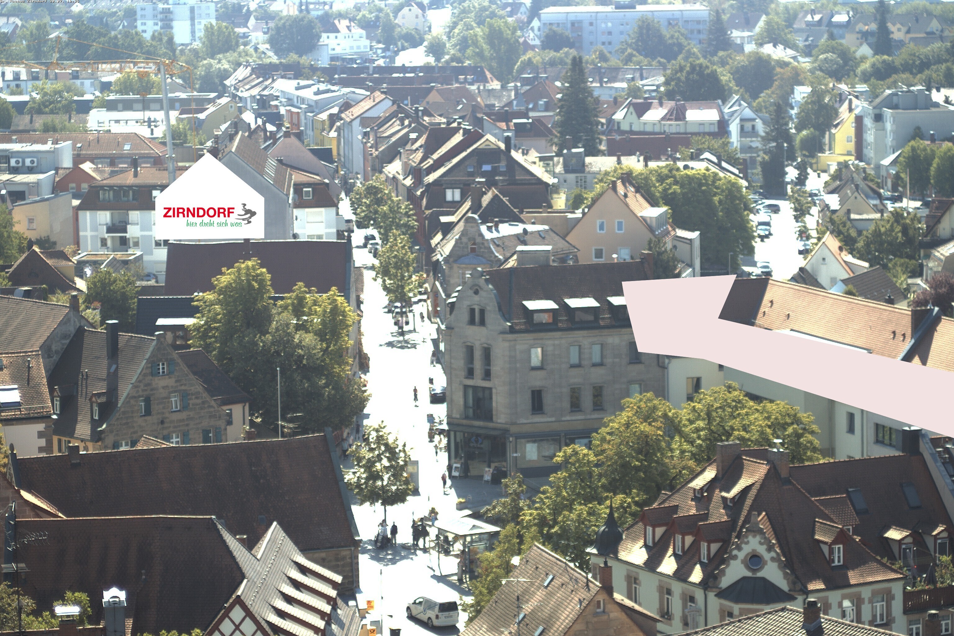 Archiv Foto Webcam Kirchturm Zirndorf