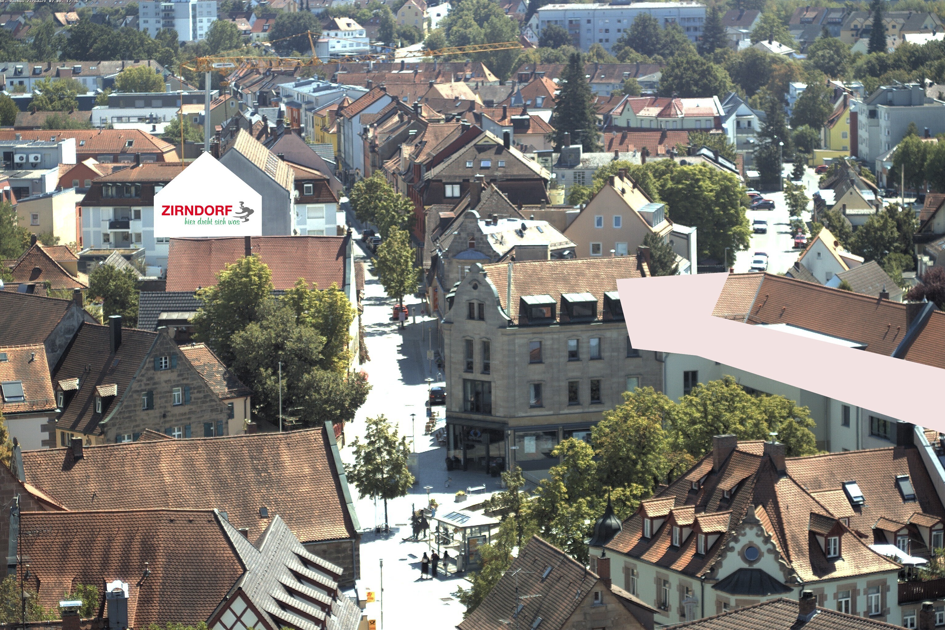 Archiv Foto Webcam Kirchturm Zirndorf