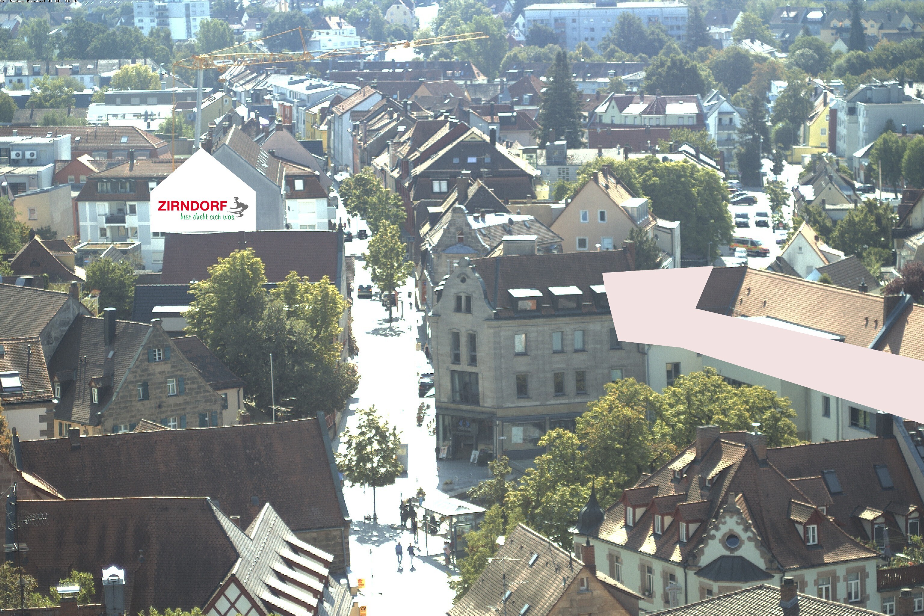 Archiv Foto Webcam Kirchturm Zirndorf