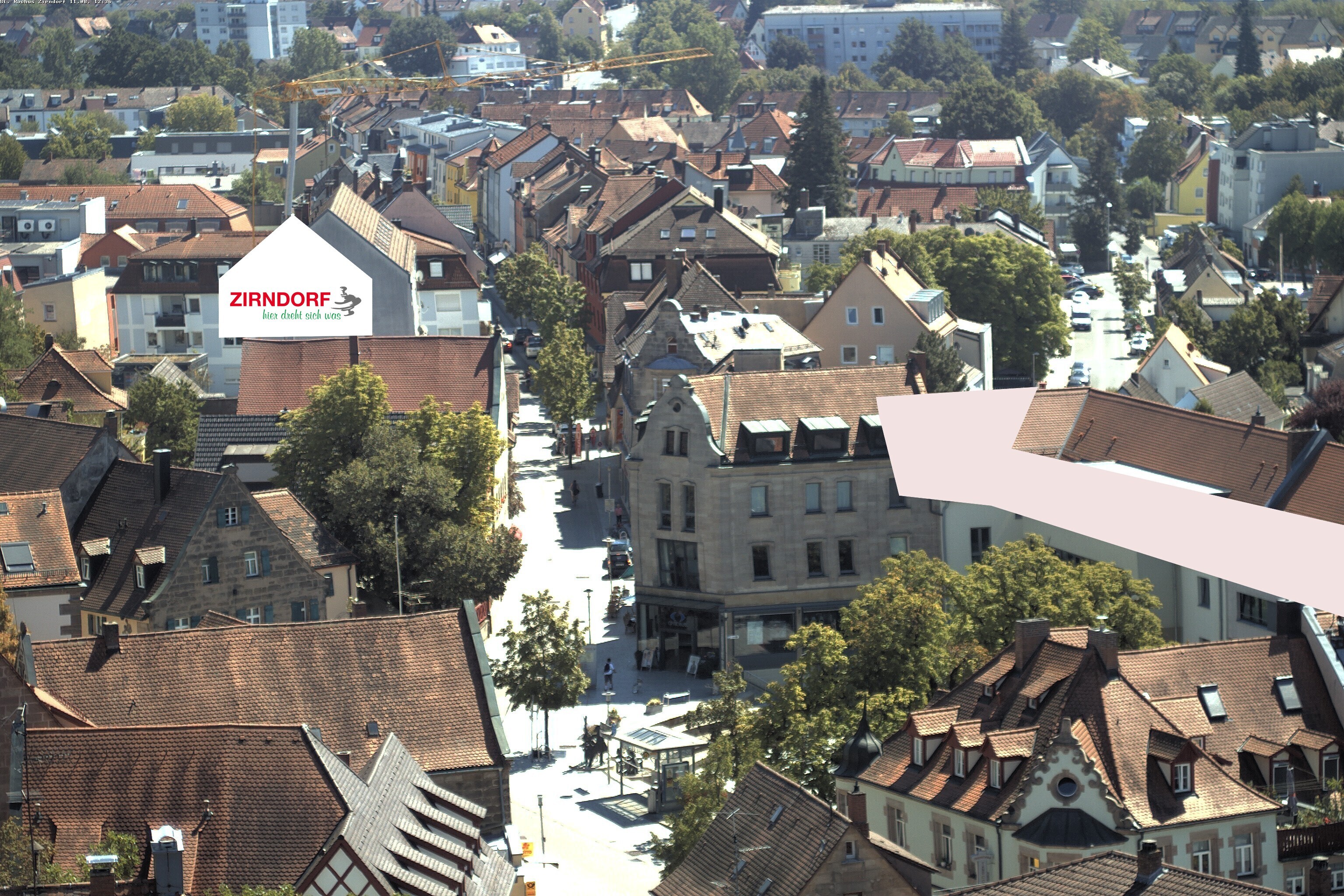Archiv Foto Webcam Kirchturm Zirndorf