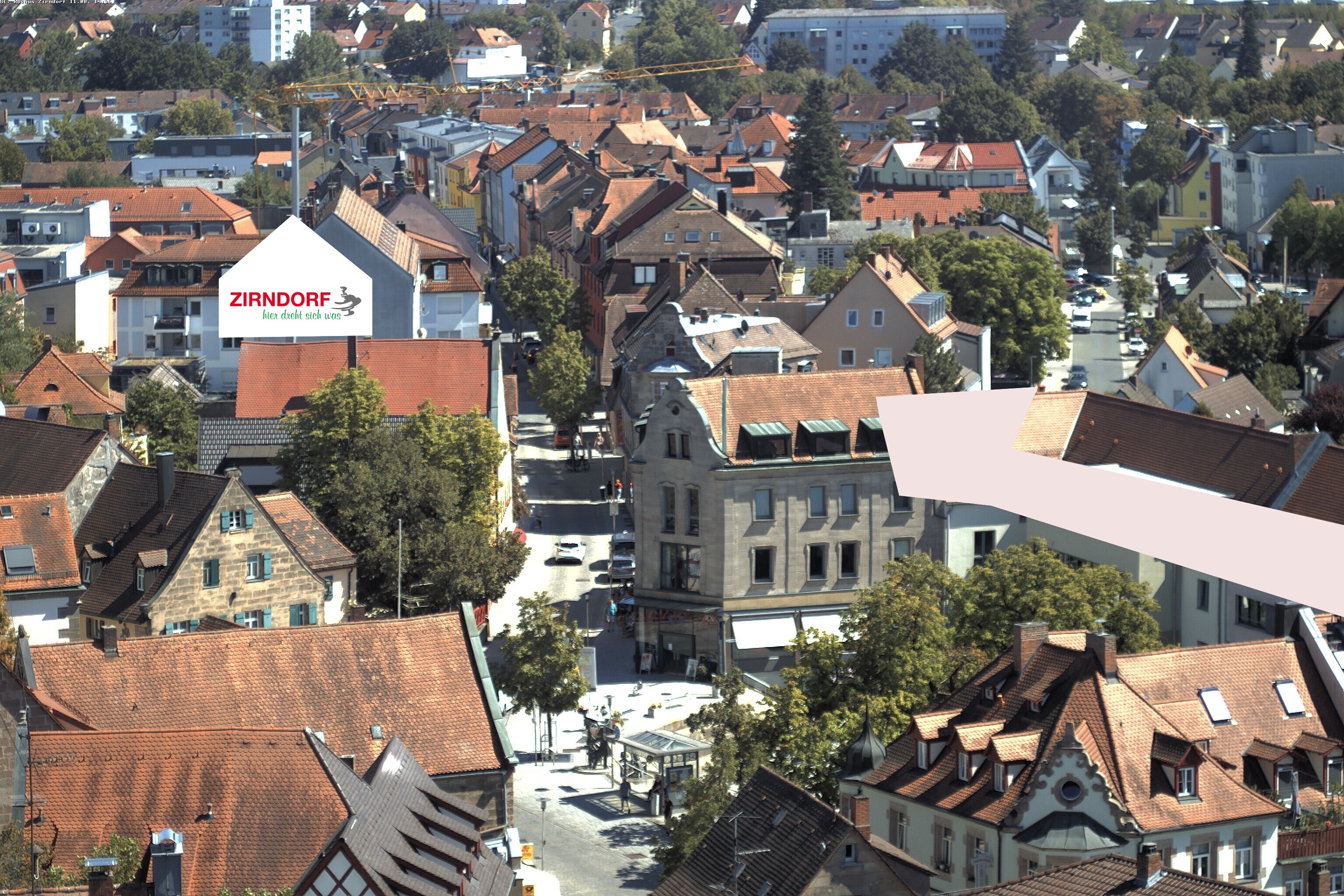 Archiv Foto Webcam Kirchturm Zirndorf