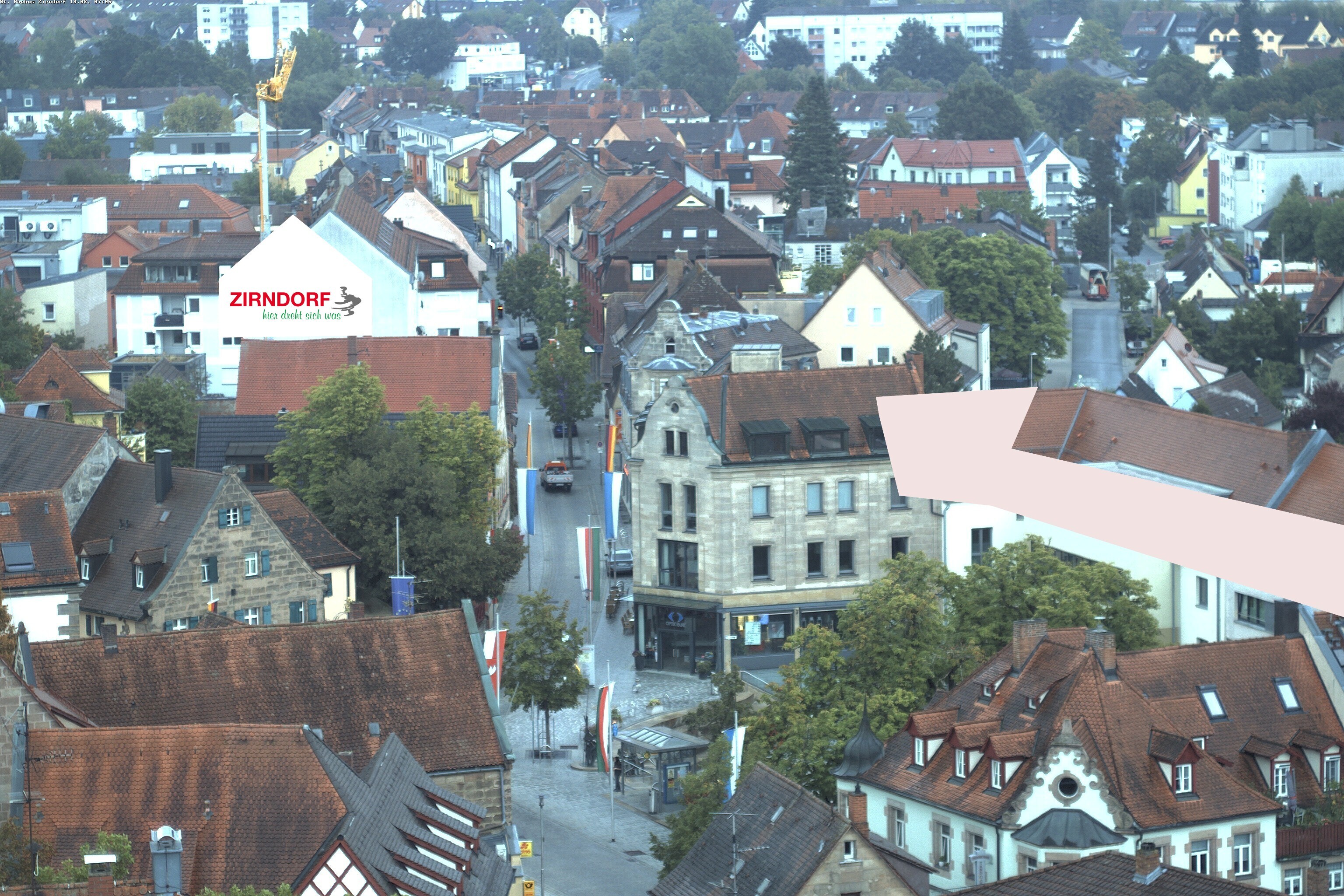 Archiv Foto Webcam Kirchturm Zirndorf
