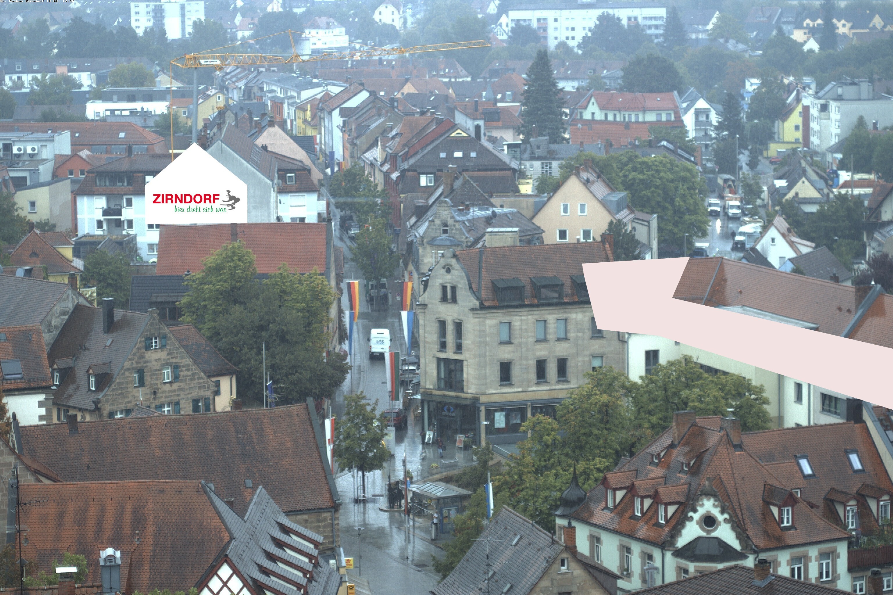 Archiv Foto Webcam Kirchturm Zirndorf
