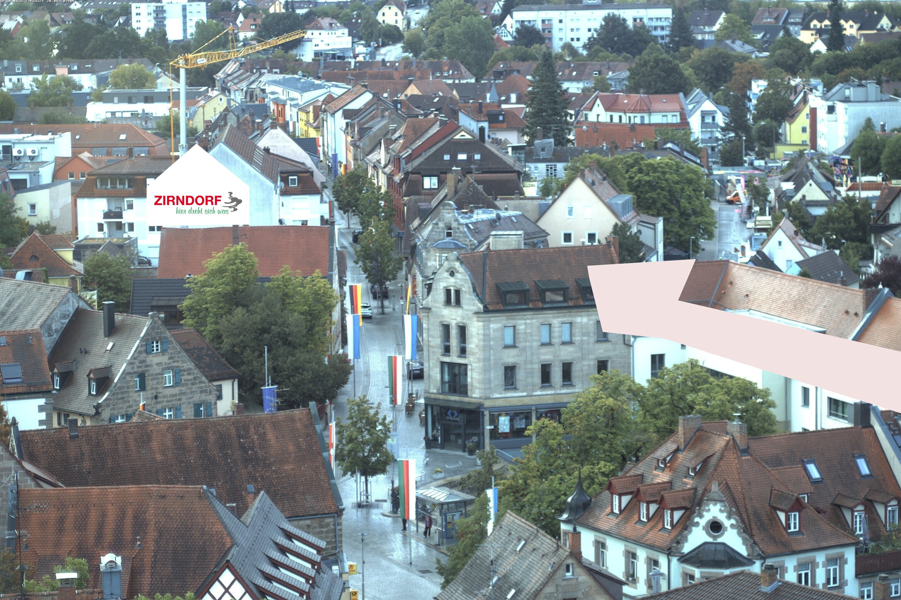 Archiv Foto Webcam Kirchturm Zirndorf