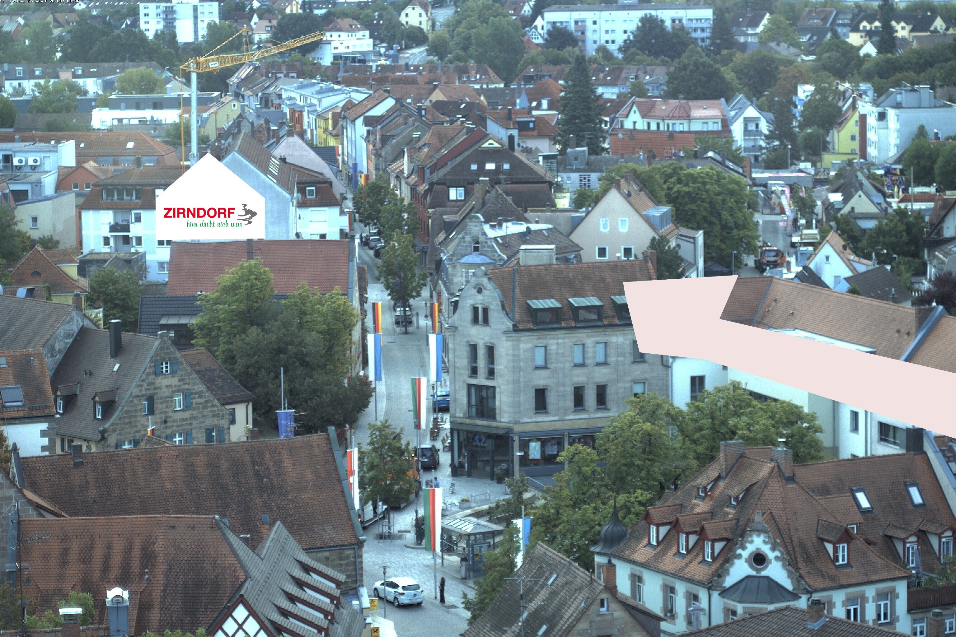 Archiv Foto Webcam Kirchturm Zirndorf