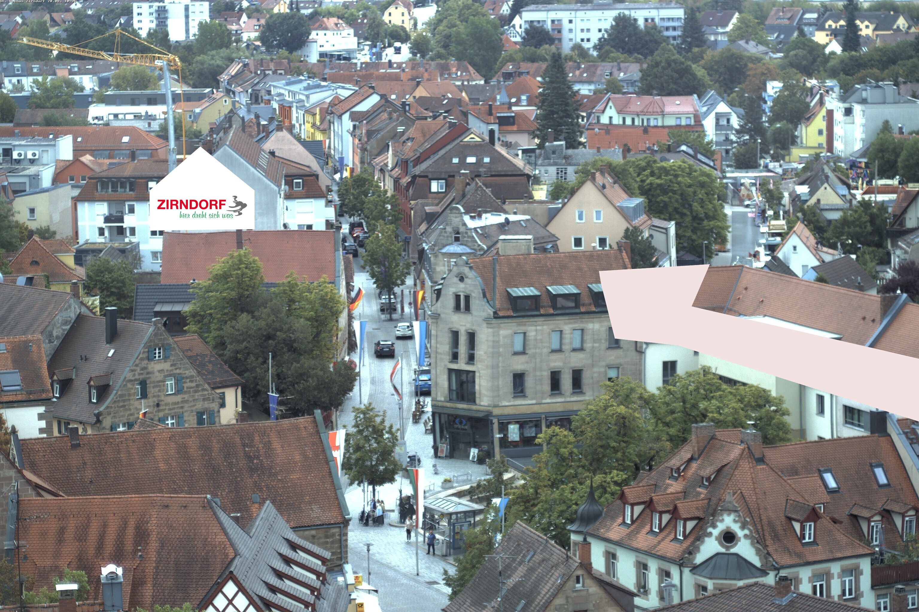 Archiv Foto Webcam Kirchturm Zirndorf
