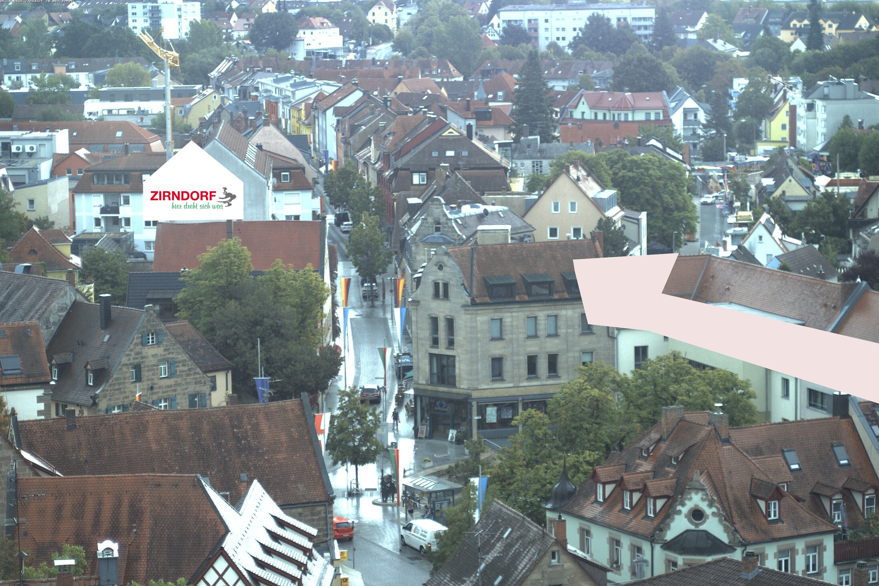 Archiv Foto Webcam Kirchturm Zirndorf