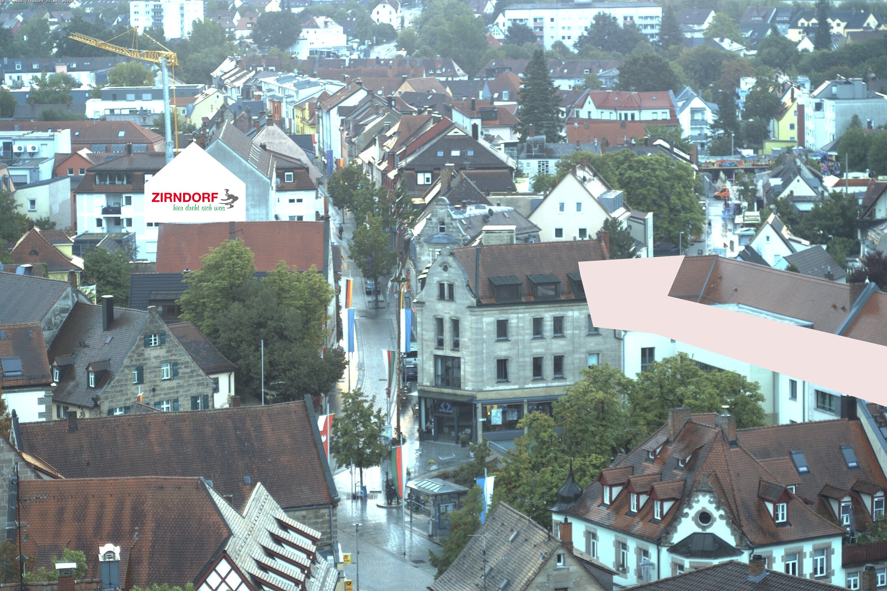Archiv Foto Webcam Kirchturm Zirndorf