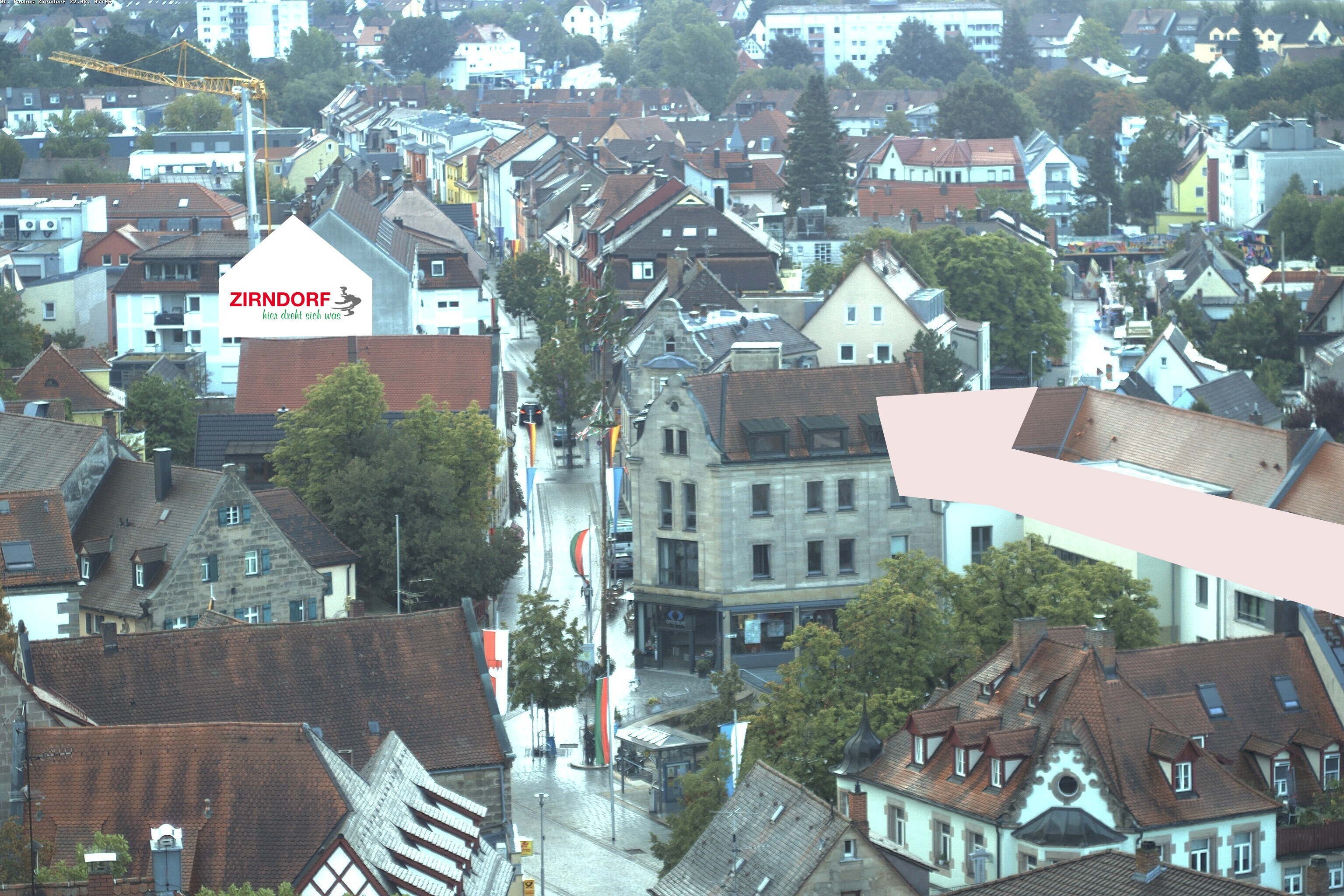 Archiv Foto Webcam Kirchturm Zirndorf