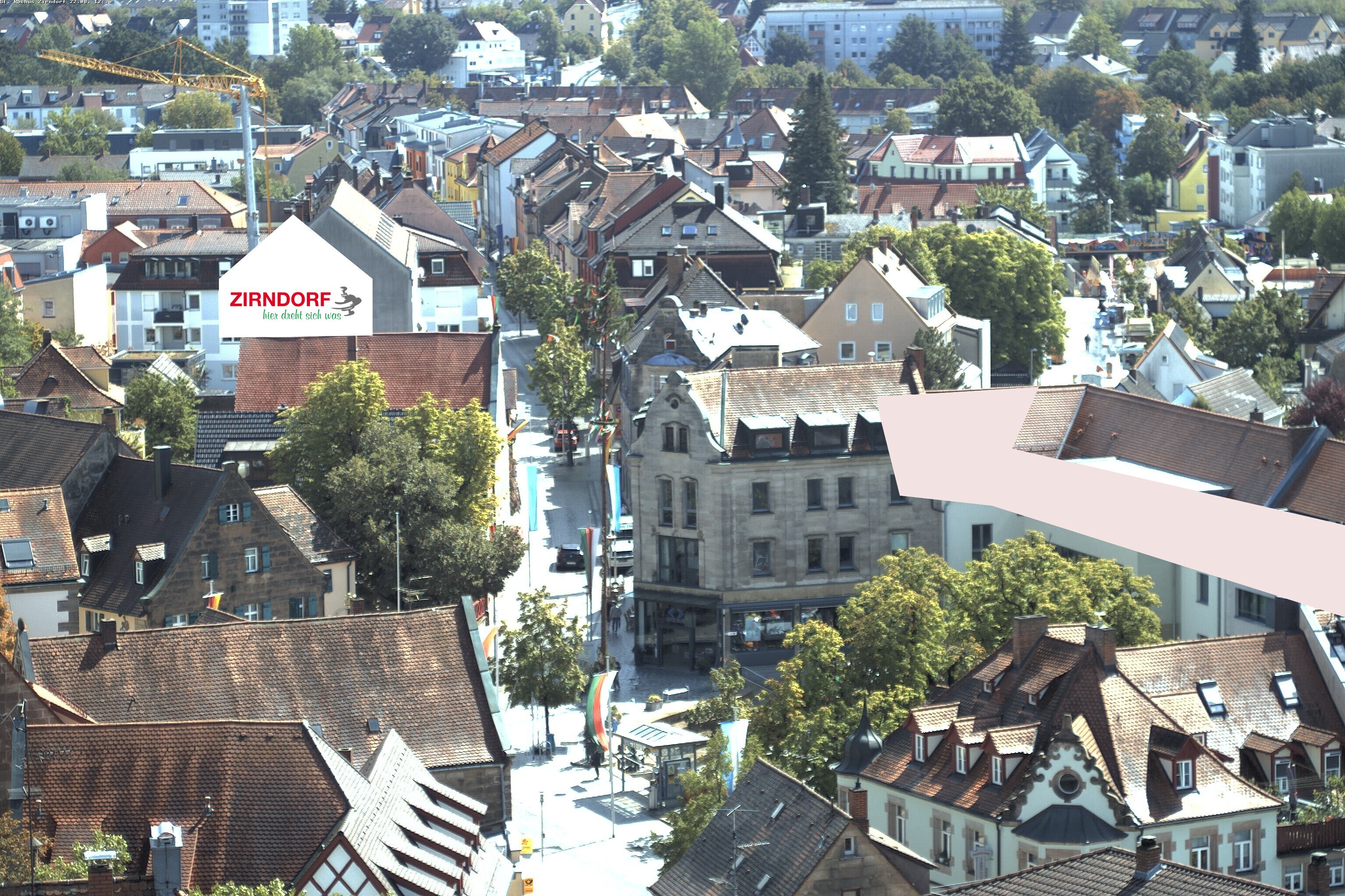 Archiv Foto Webcam Kirchturm Zirndorf