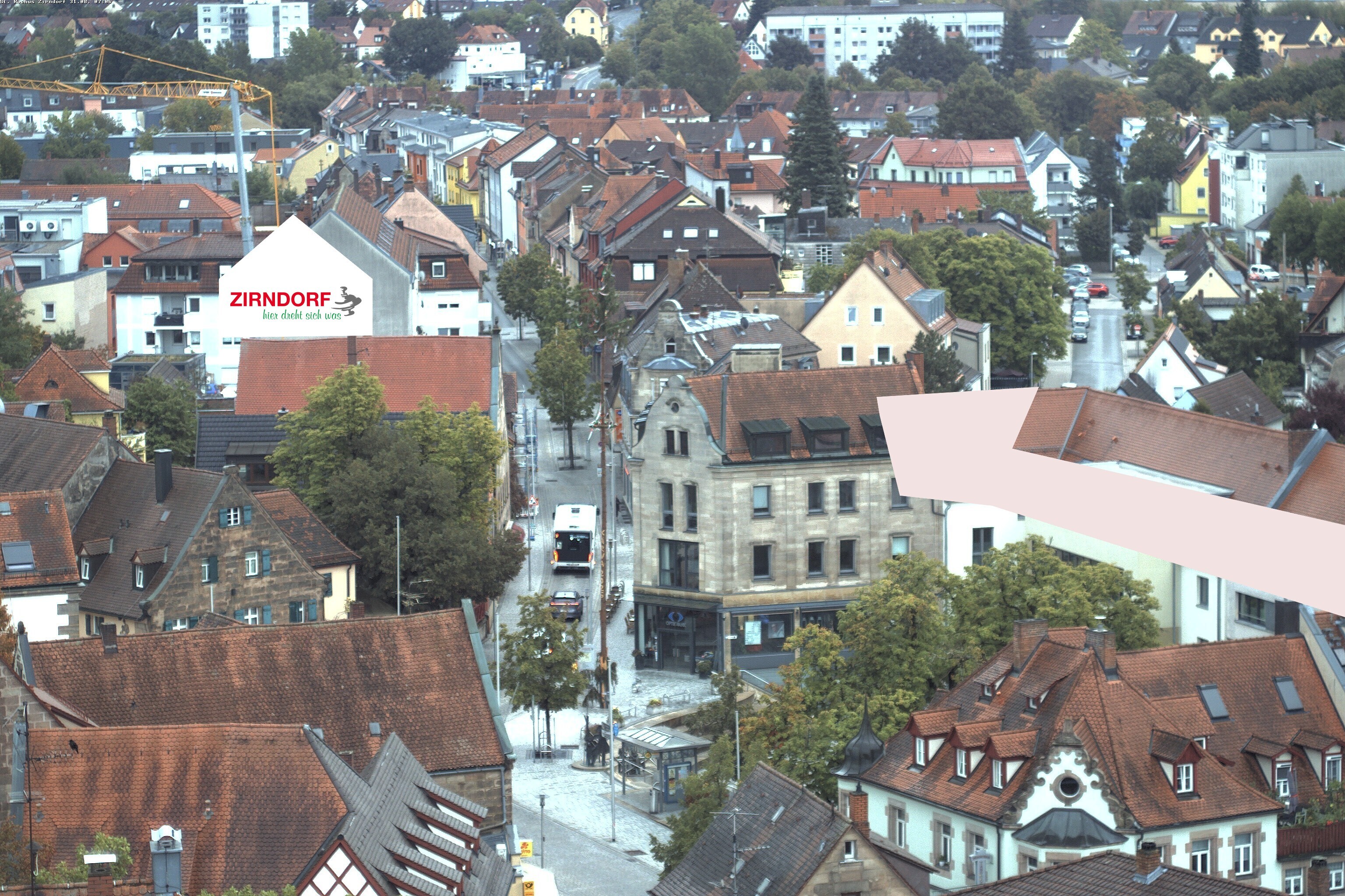 Archiv Foto Webcam Kirchturm Zirndorf