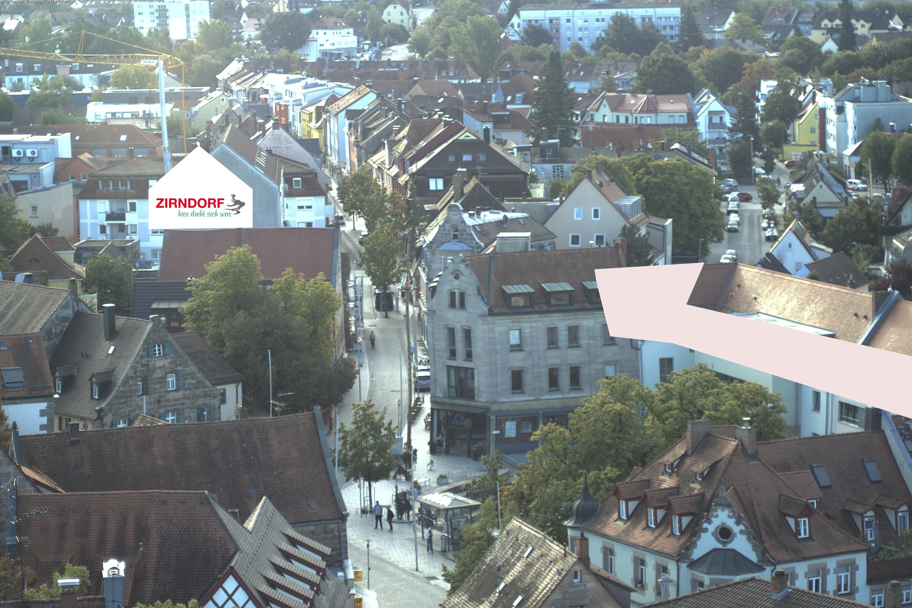 Archiv Foto Webcam Kirchturm Zirndorf