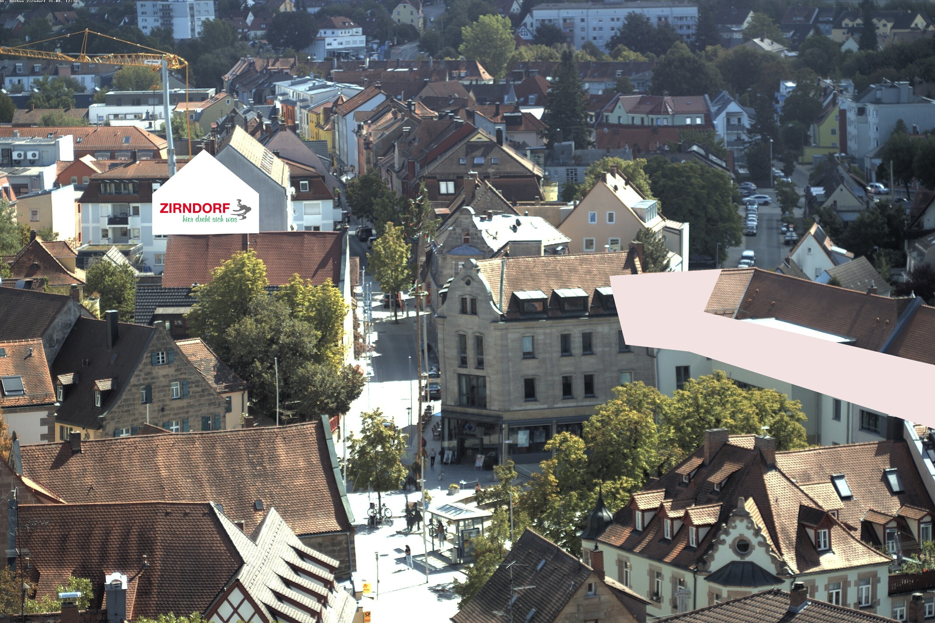 Archiv Foto Webcam Kirchturm Zirndorf
