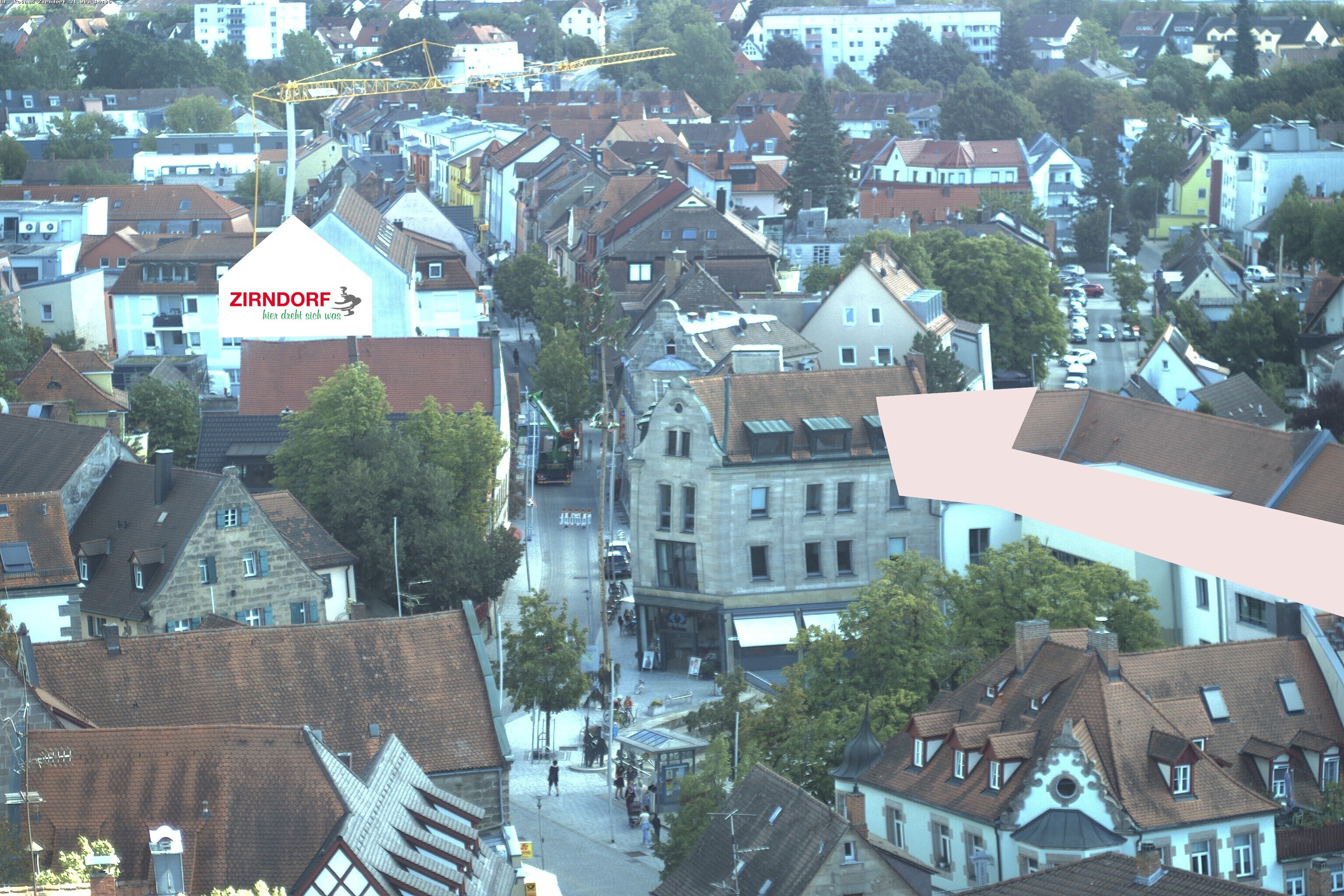 Archiv Foto Webcam Kirchturm Zirndorf