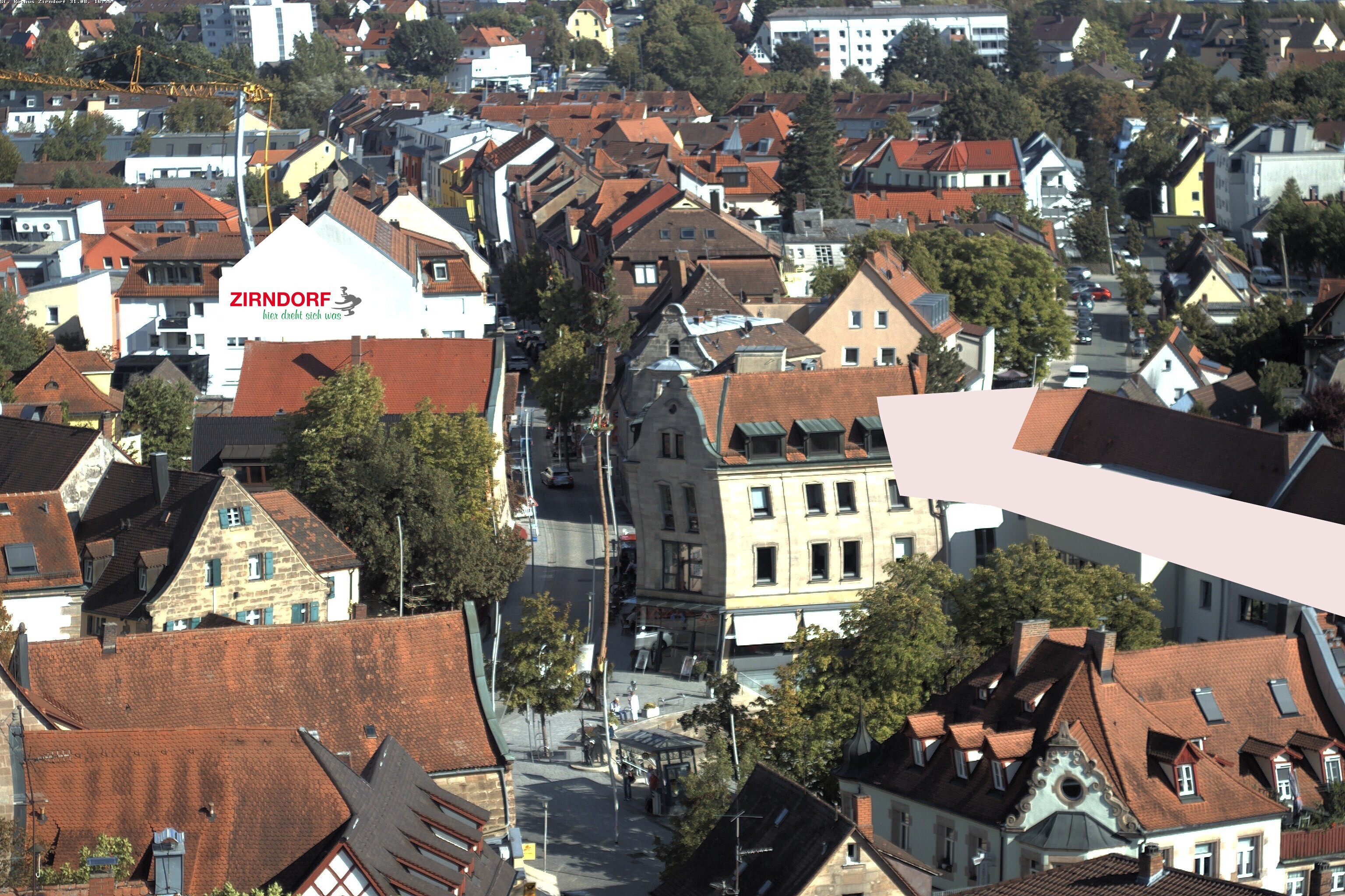 Archiv Foto Webcam Kirchturm Zirndorf
