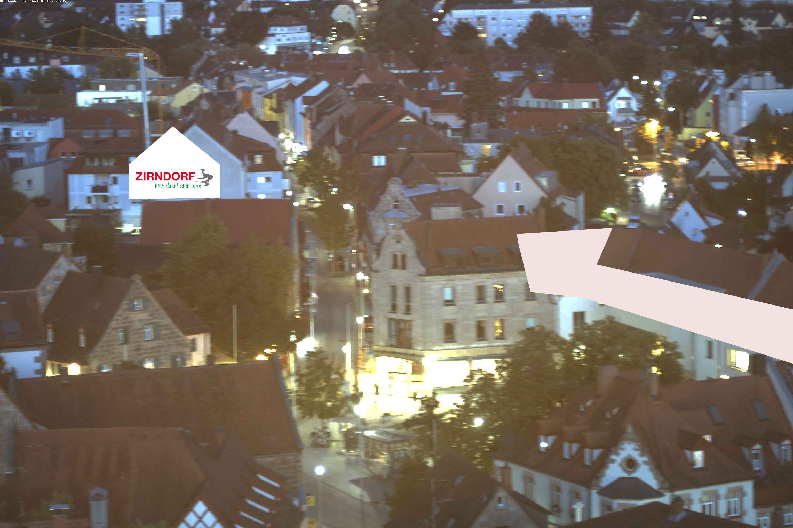 Archiv Foto Webcam Kirchturm Zirndorf