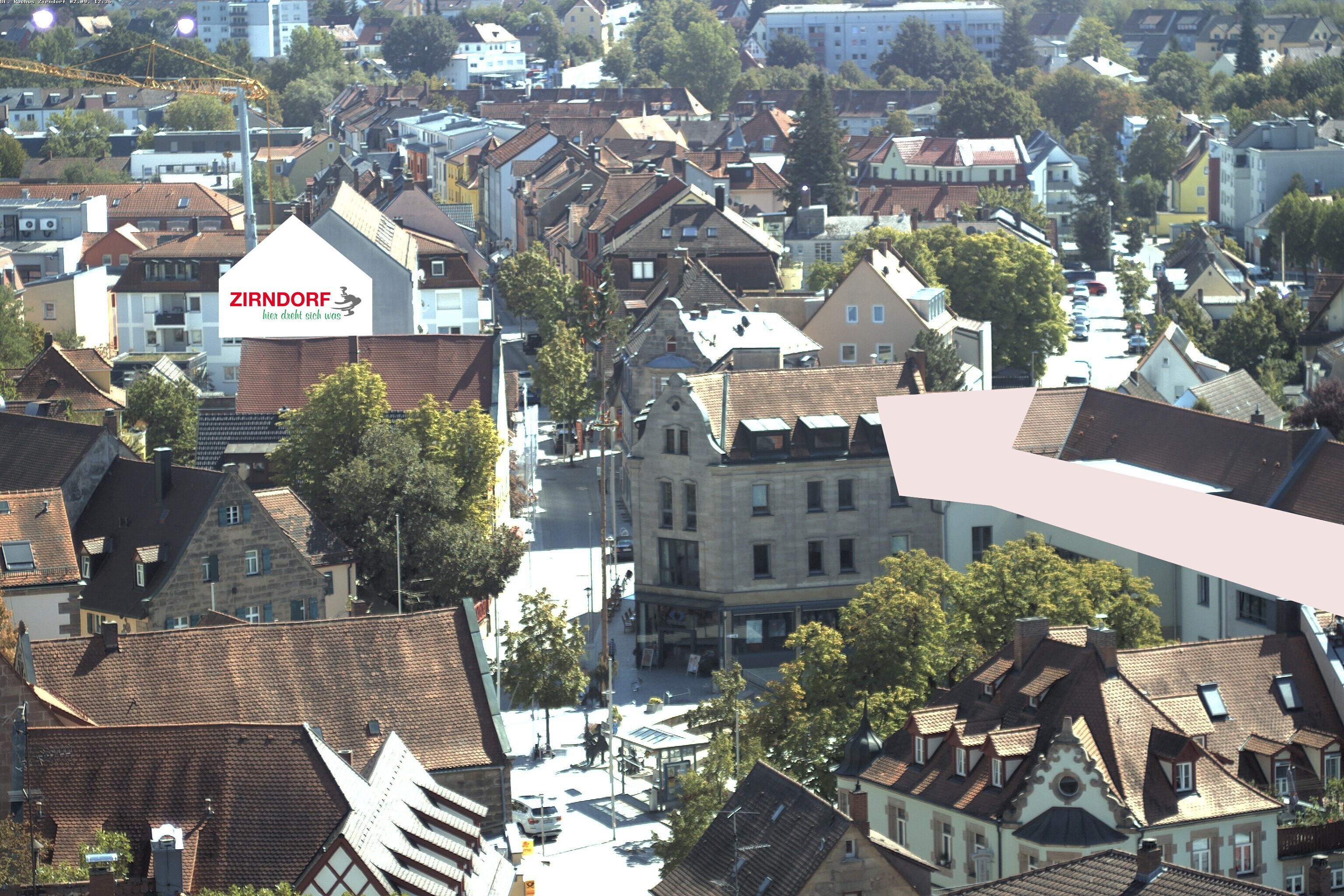 Archiv Foto Webcam Kirchturm Zirndorf