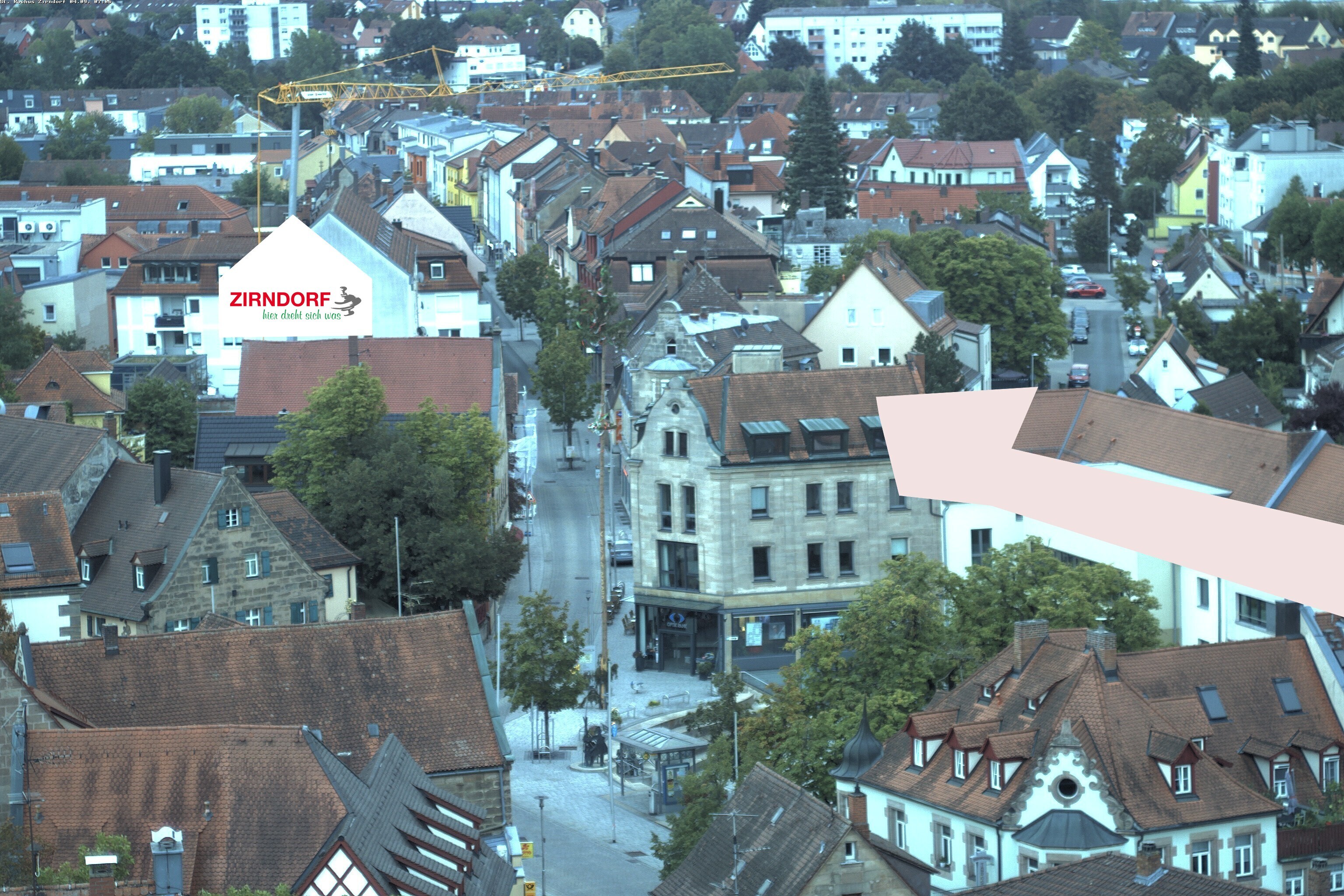 Archiv Foto Webcam Kirchturm Zirndorf