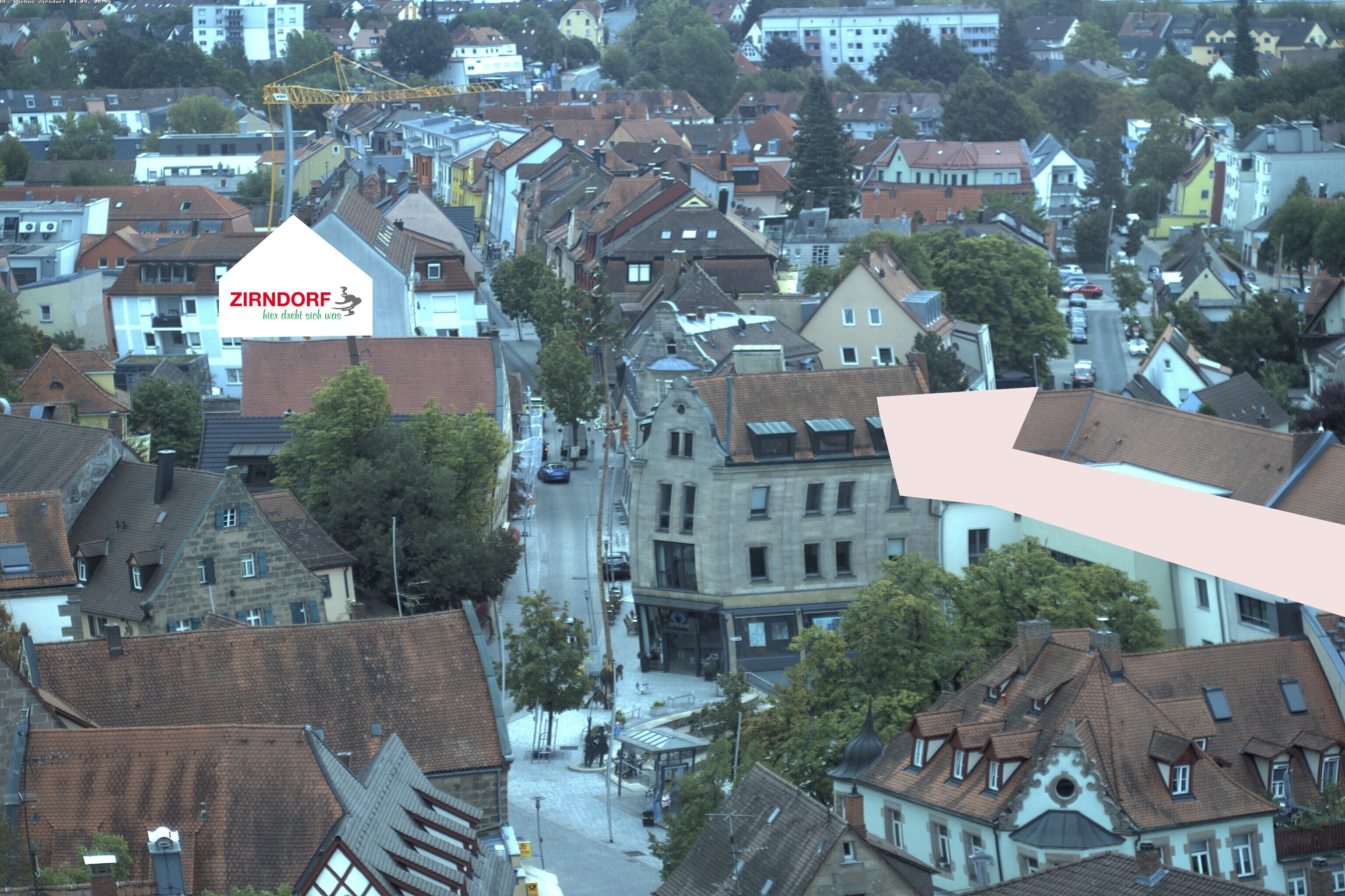 Archiv Foto Webcam Kirchturm Zirndorf