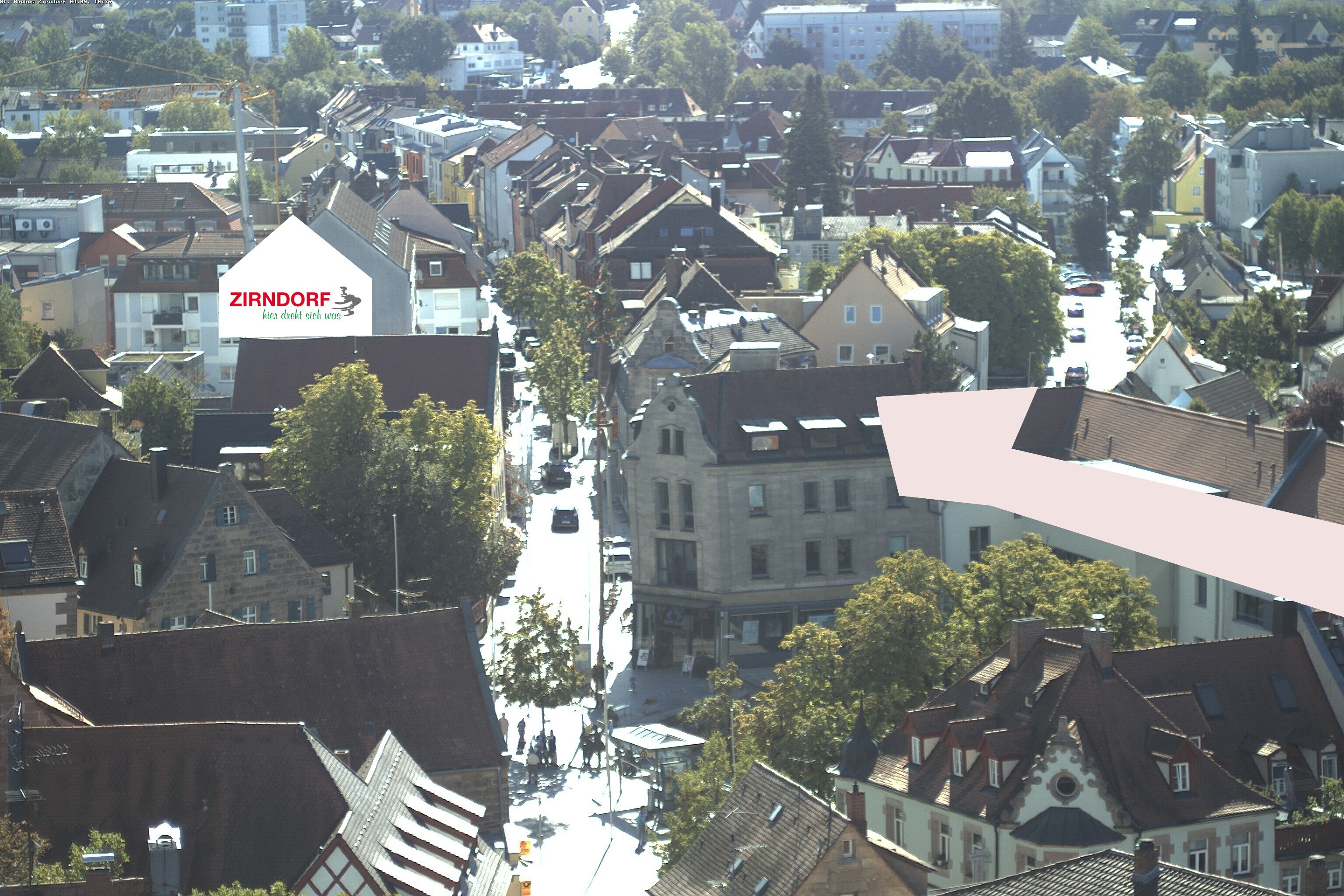 Archiv Foto Webcam Kirchturm Zirndorf
