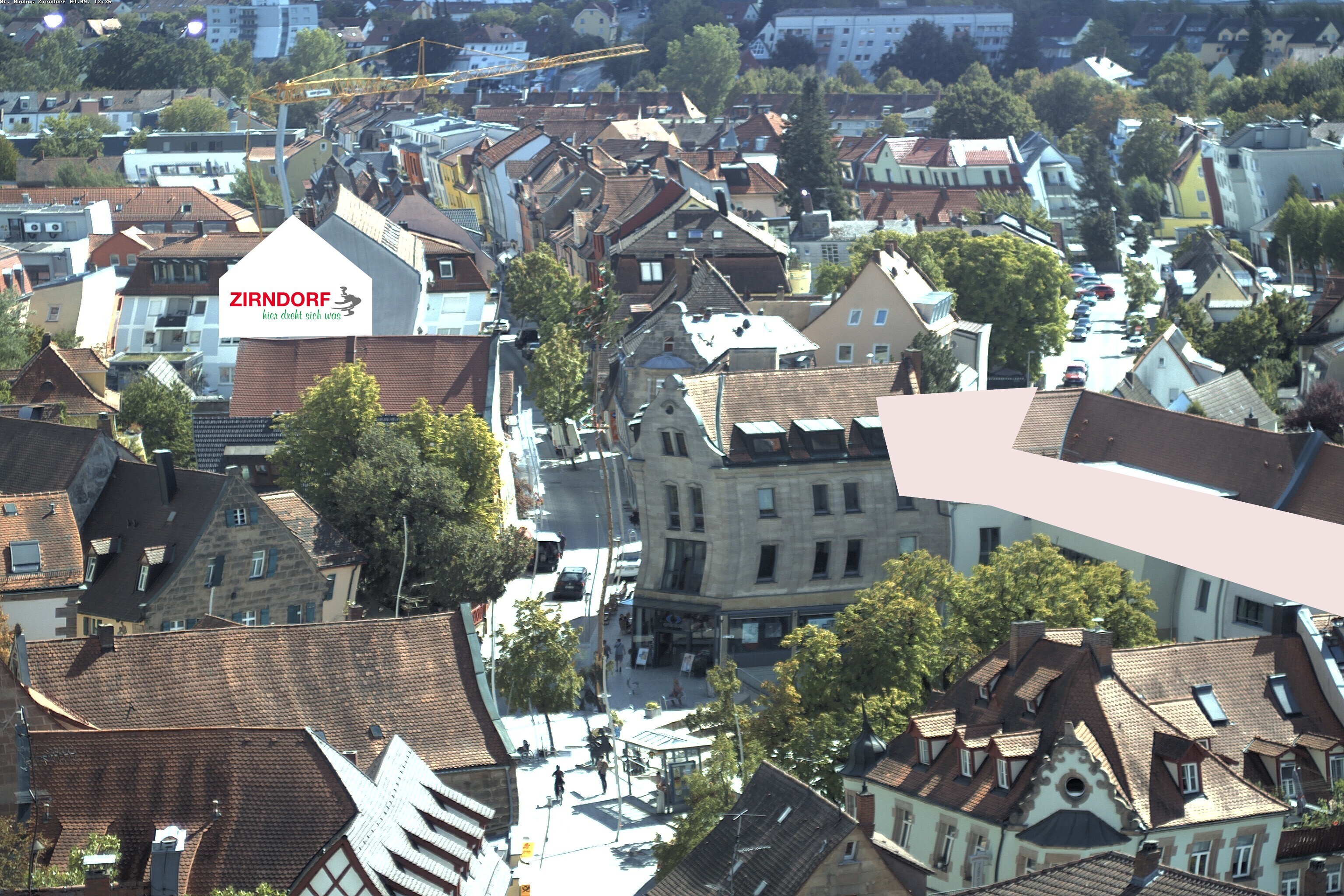 Archiv Foto Webcam Kirchturm Zirndorf