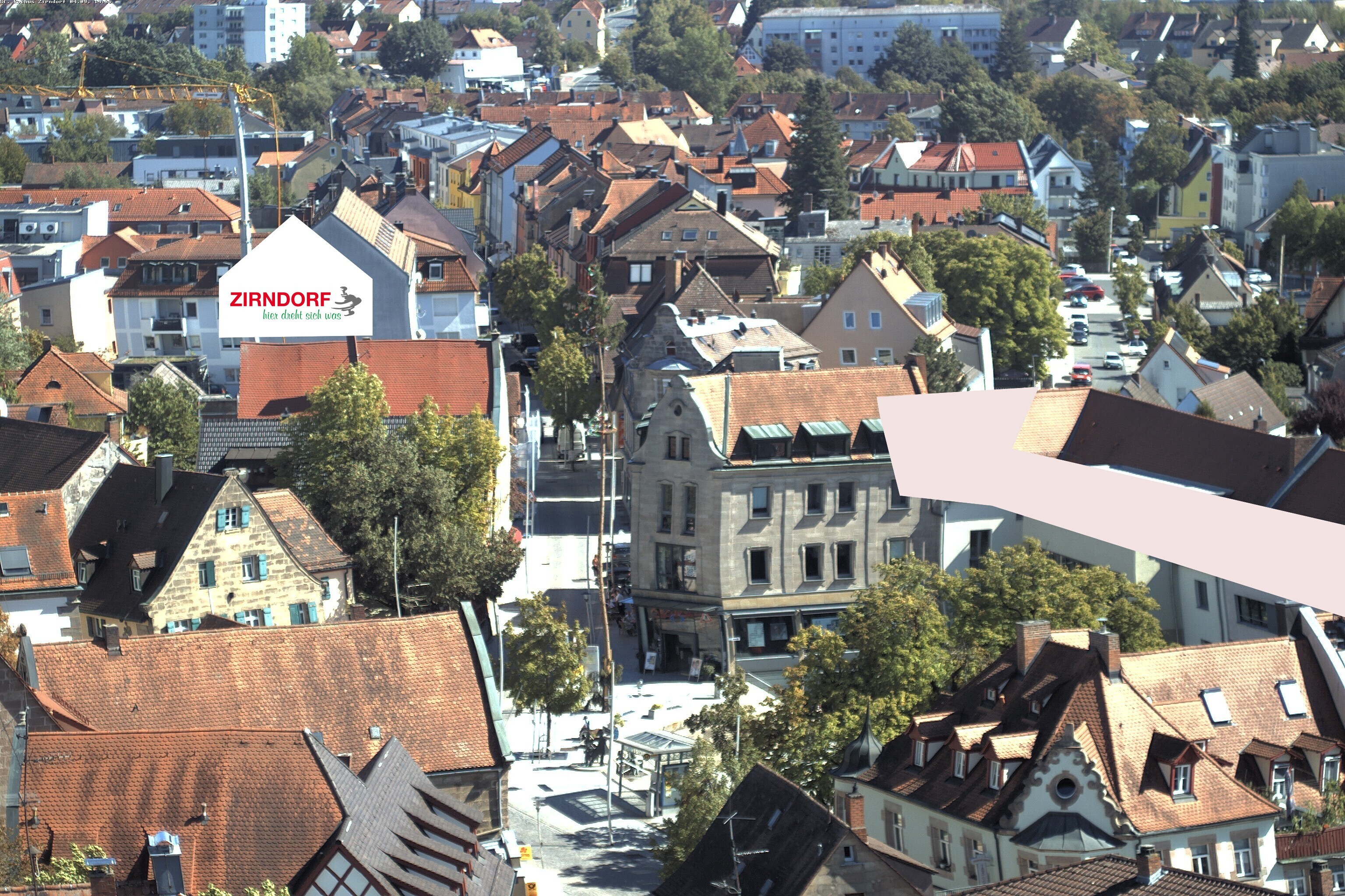 Archiv Foto Webcam Kirchturm Zirndorf