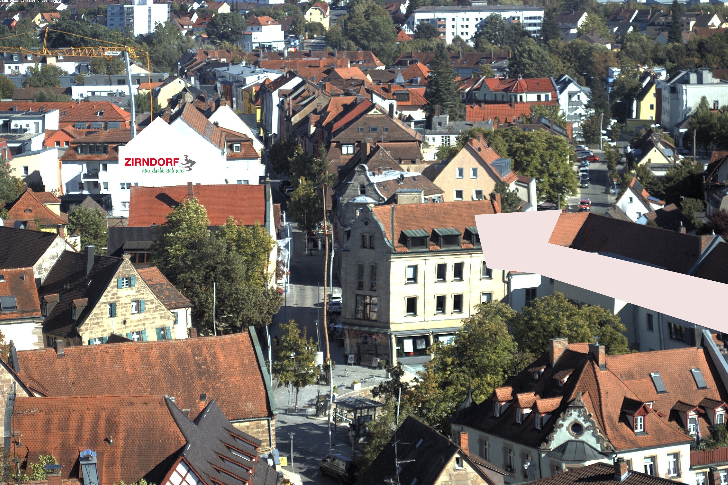 Archiv Foto Webcam Kirchturm Zirndorf