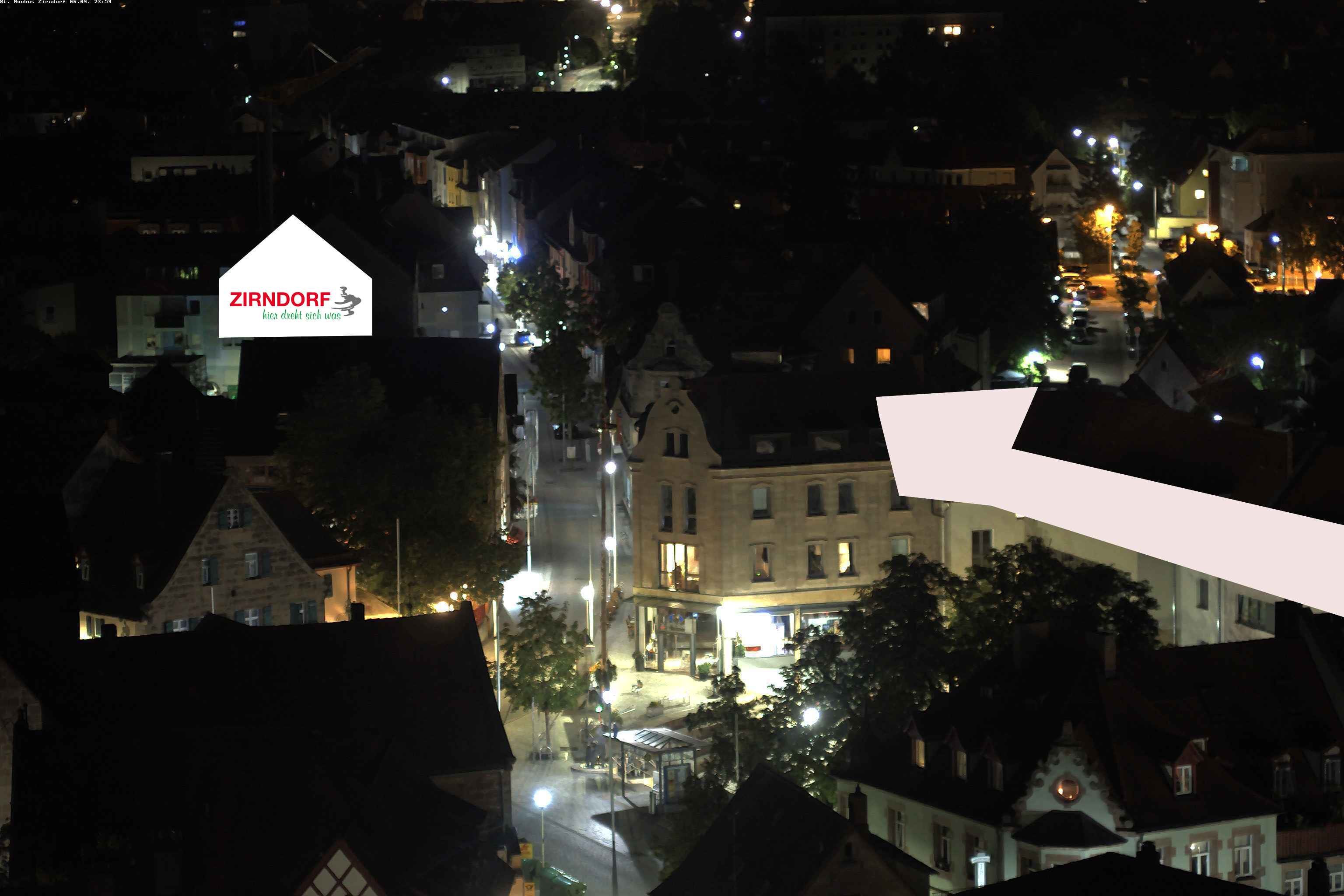 Archiv Foto Webcam Kirchturm Zirndorf