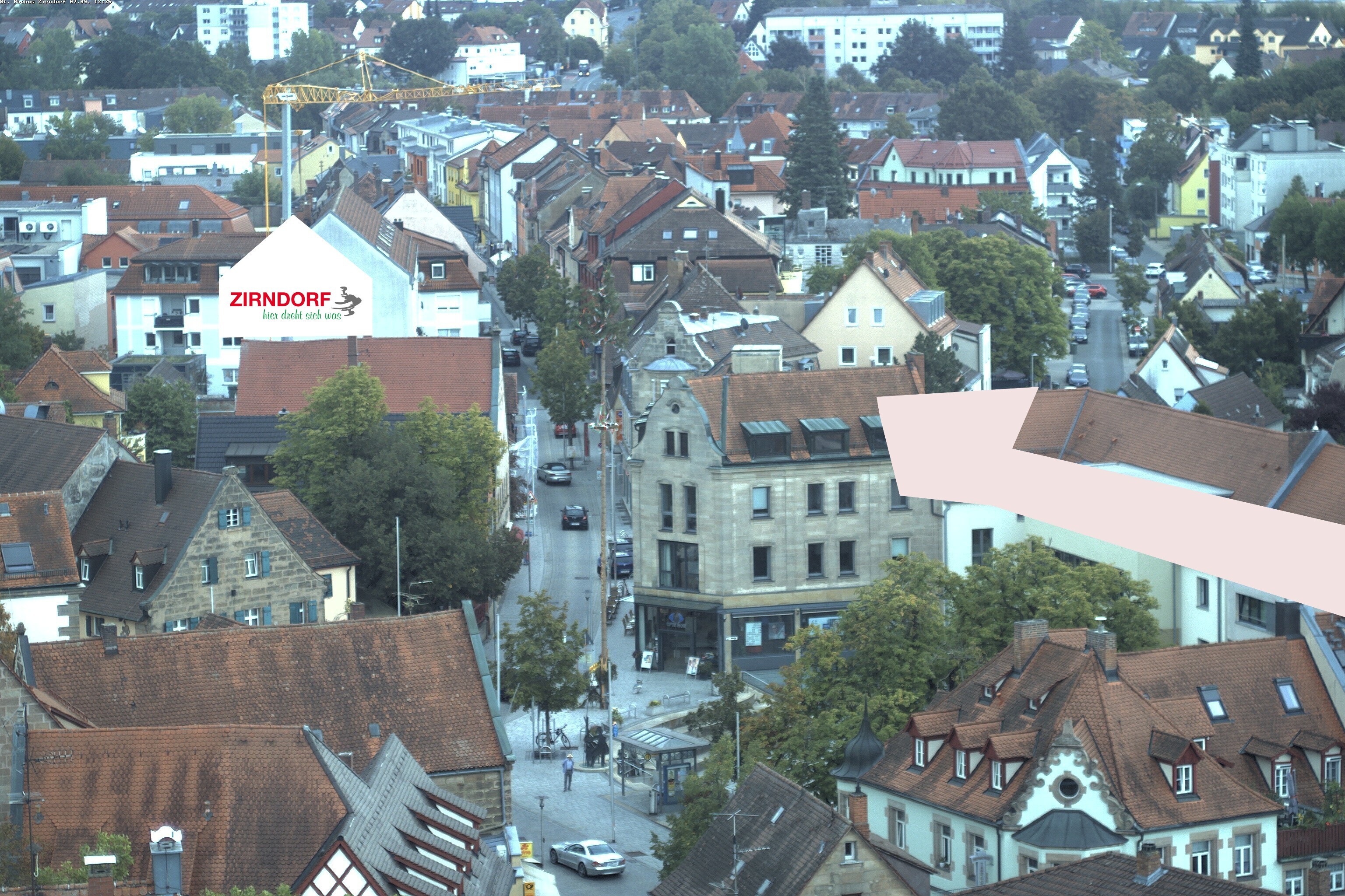 Archiv Foto Webcam Kirchturm Zirndorf