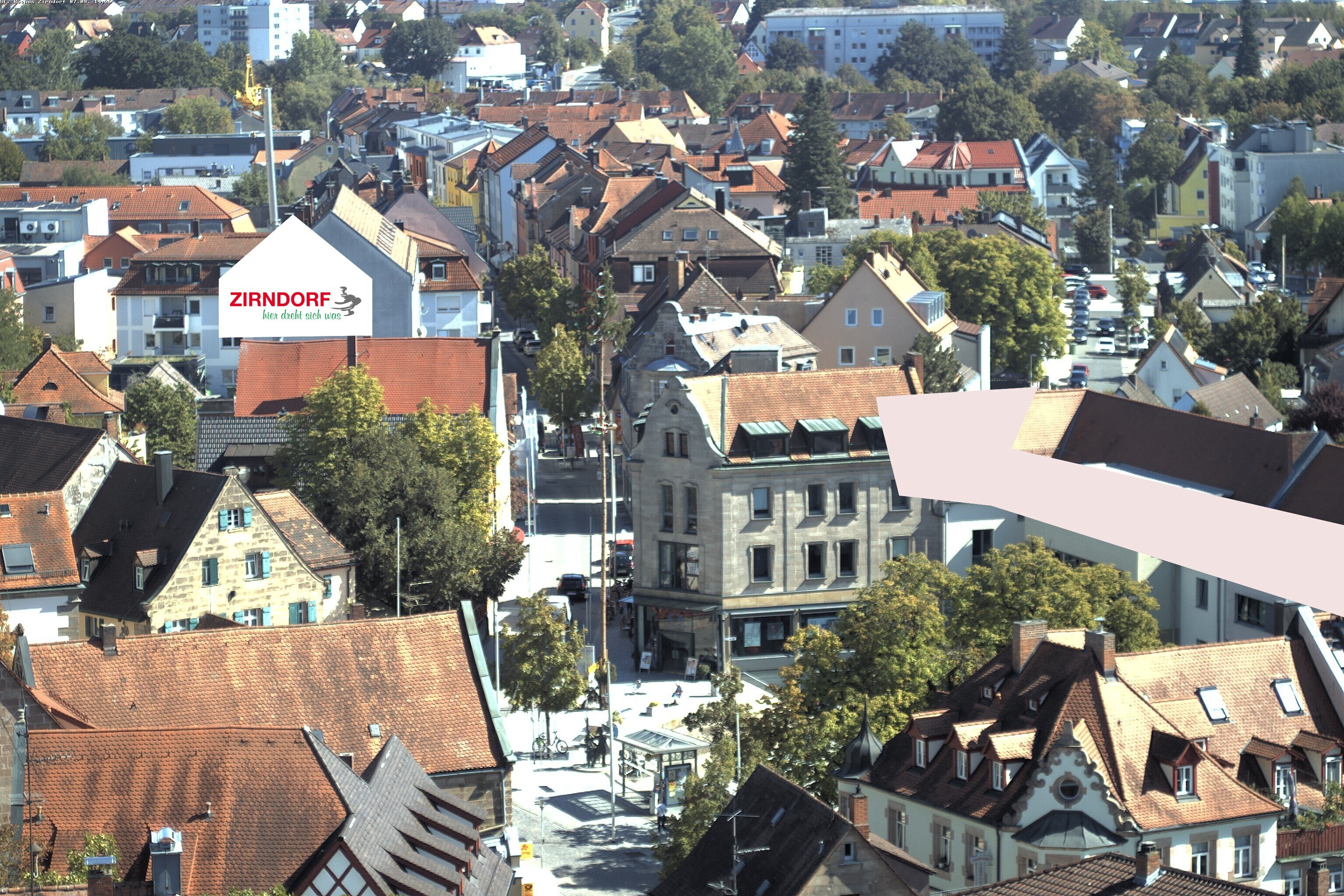 Archiv Foto Webcam Kirchturm Zirndorf