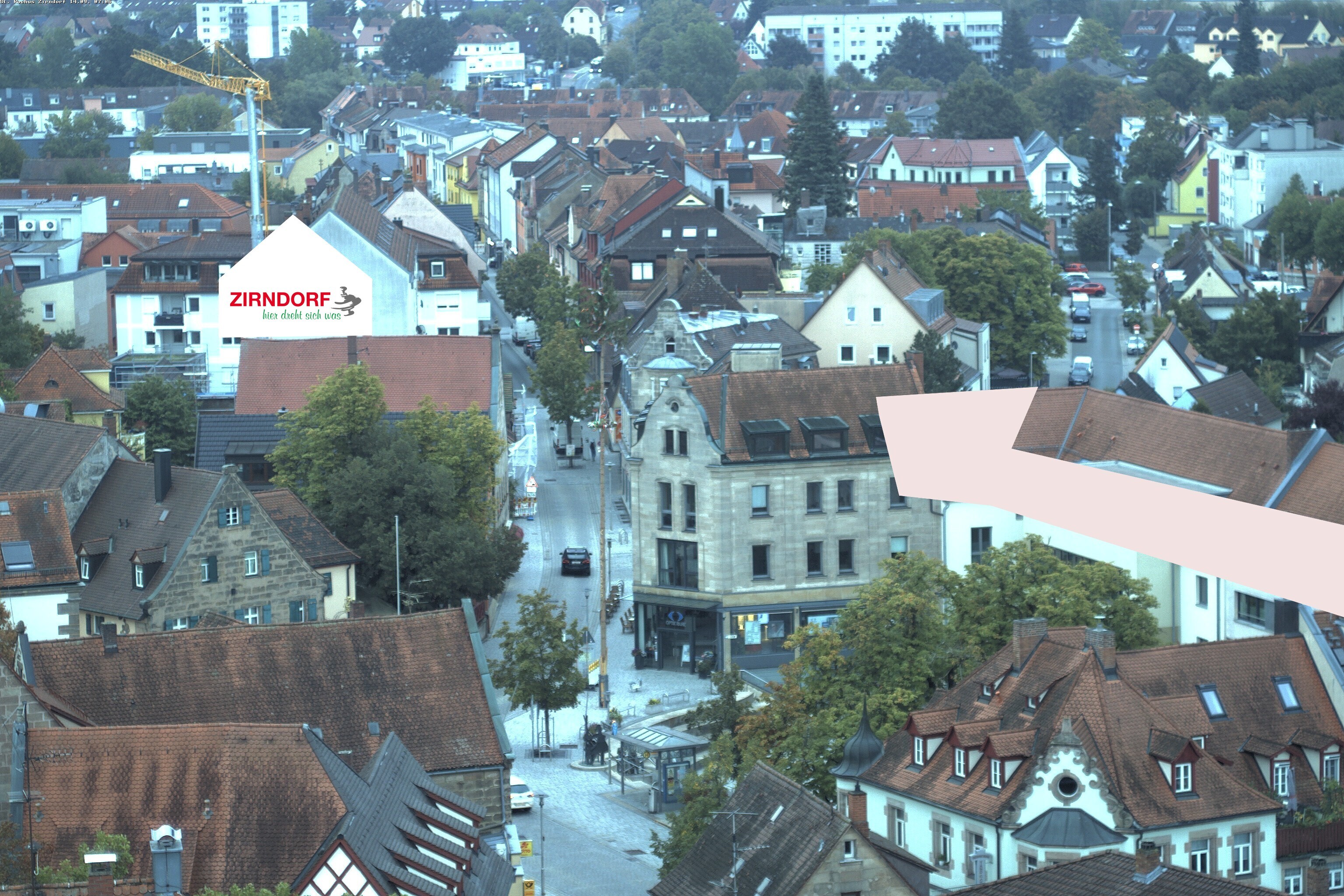 Archiv Foto Webcam Kirchturm Zirndorf