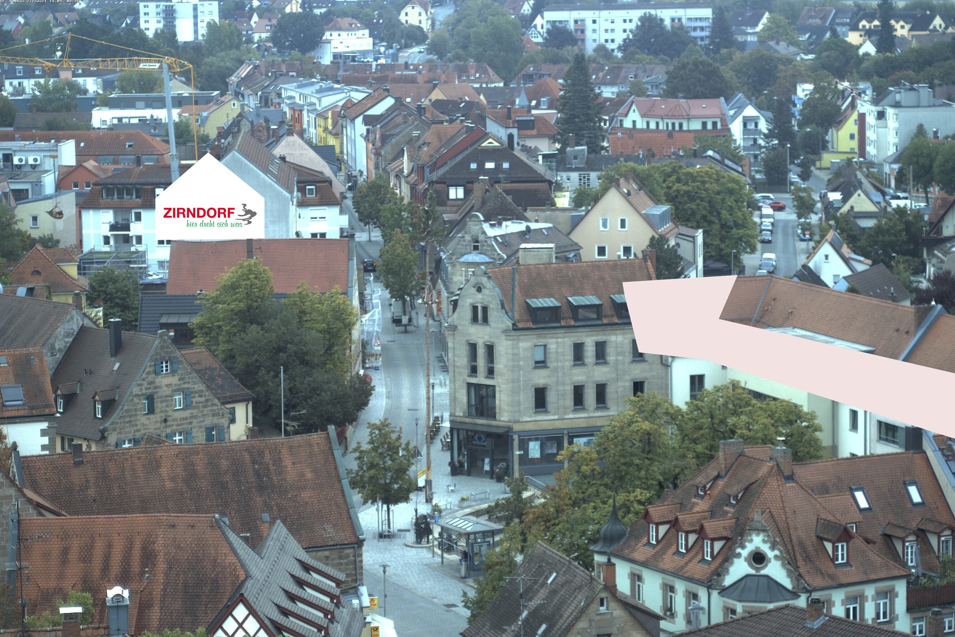Archiv Foto Webcam Kirchturm Zirndorf