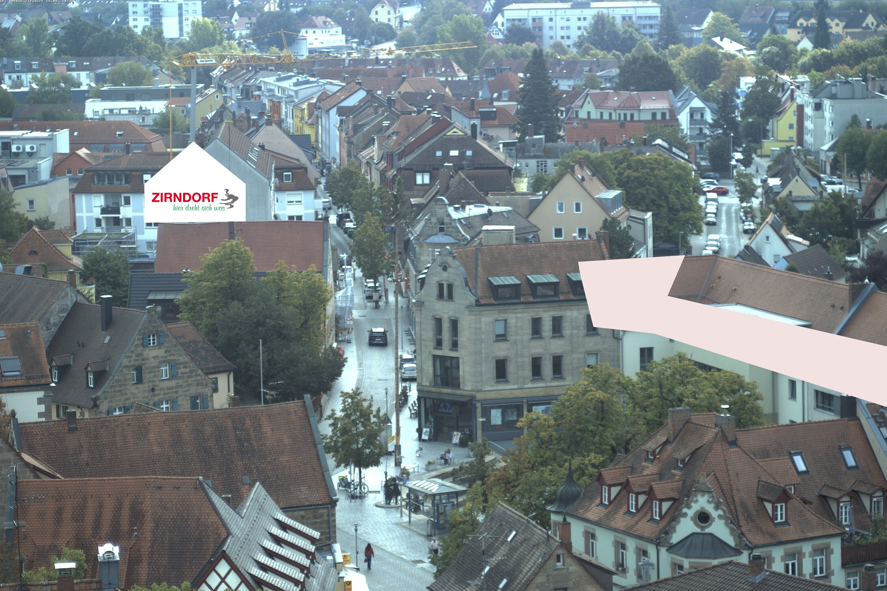 Archiv Foto Webcam Kirchturm Zirndorf