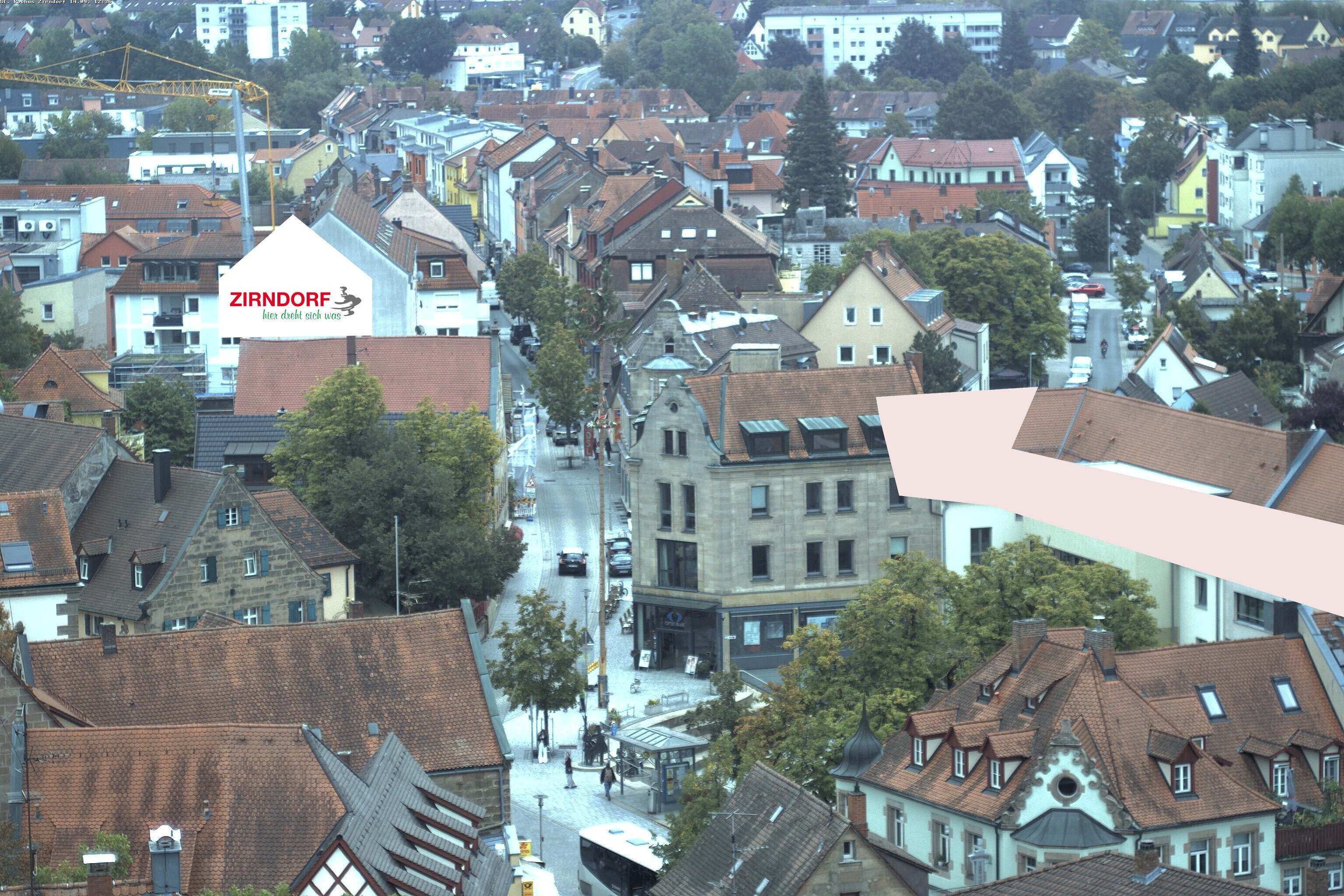 Archiv Foto Webcam Kirchturm Zirndorf