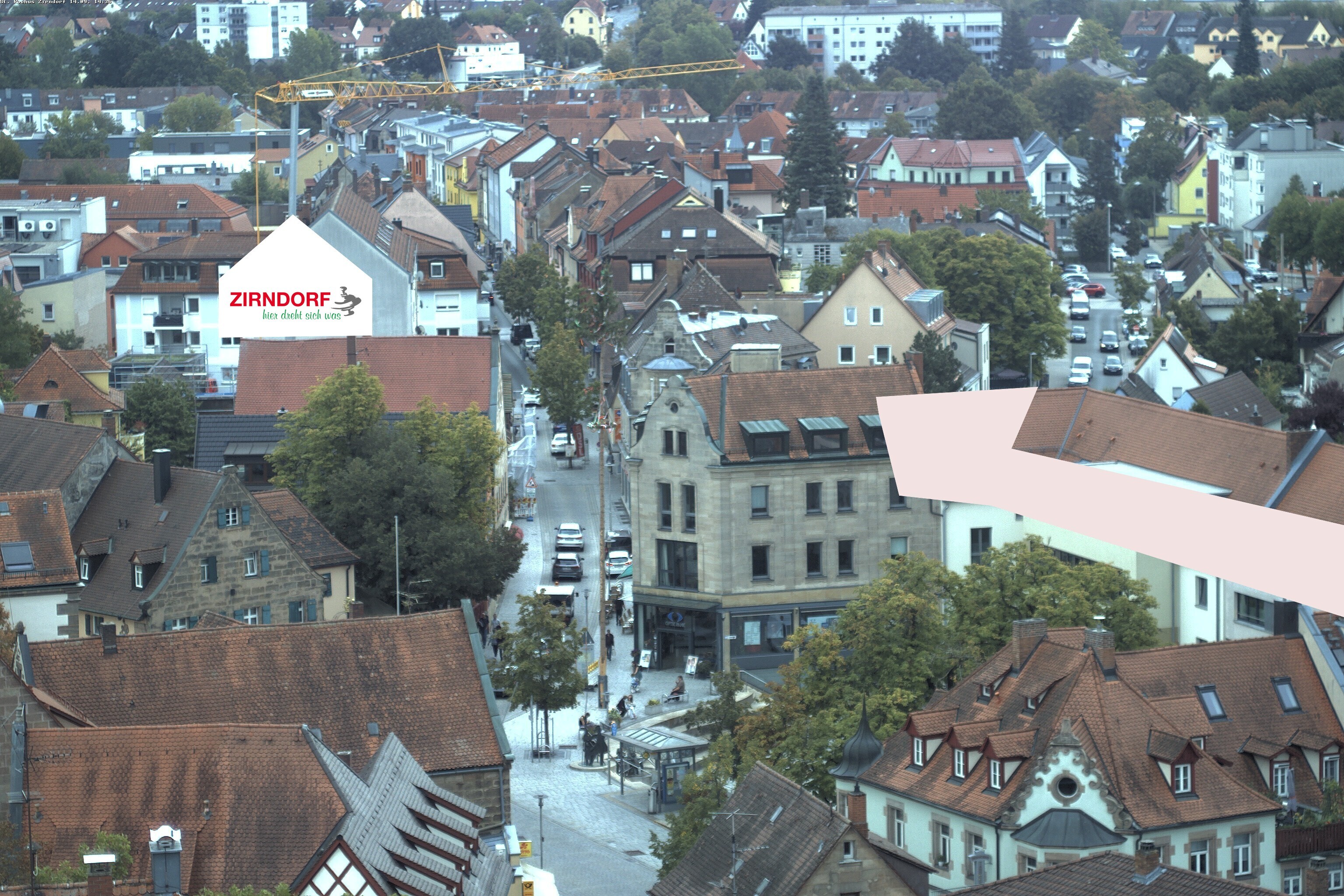 Archiv Foto Webcam Kirchturm Zirndorf