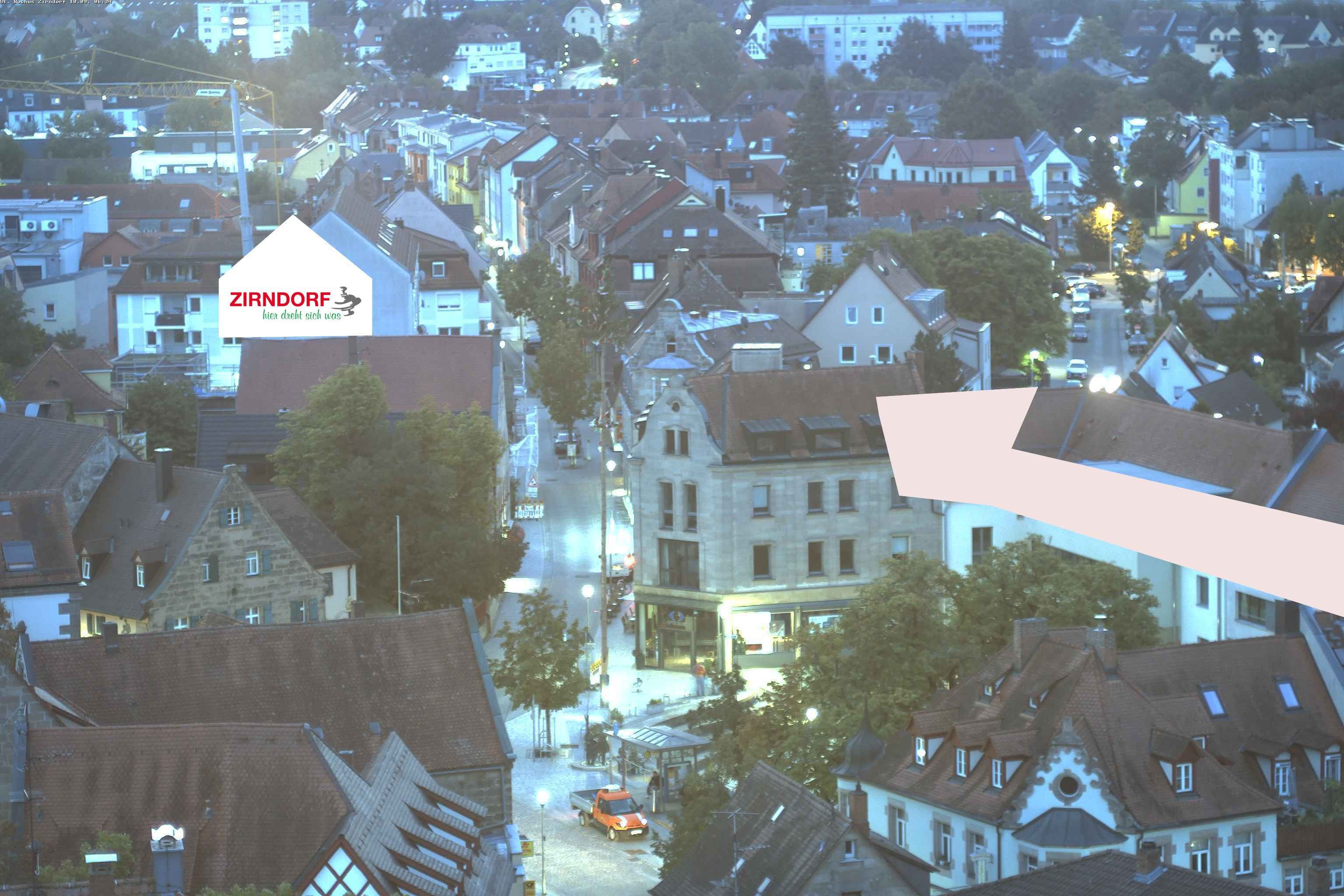 Archiv Foto Webcam Kirchturm Zirndorf