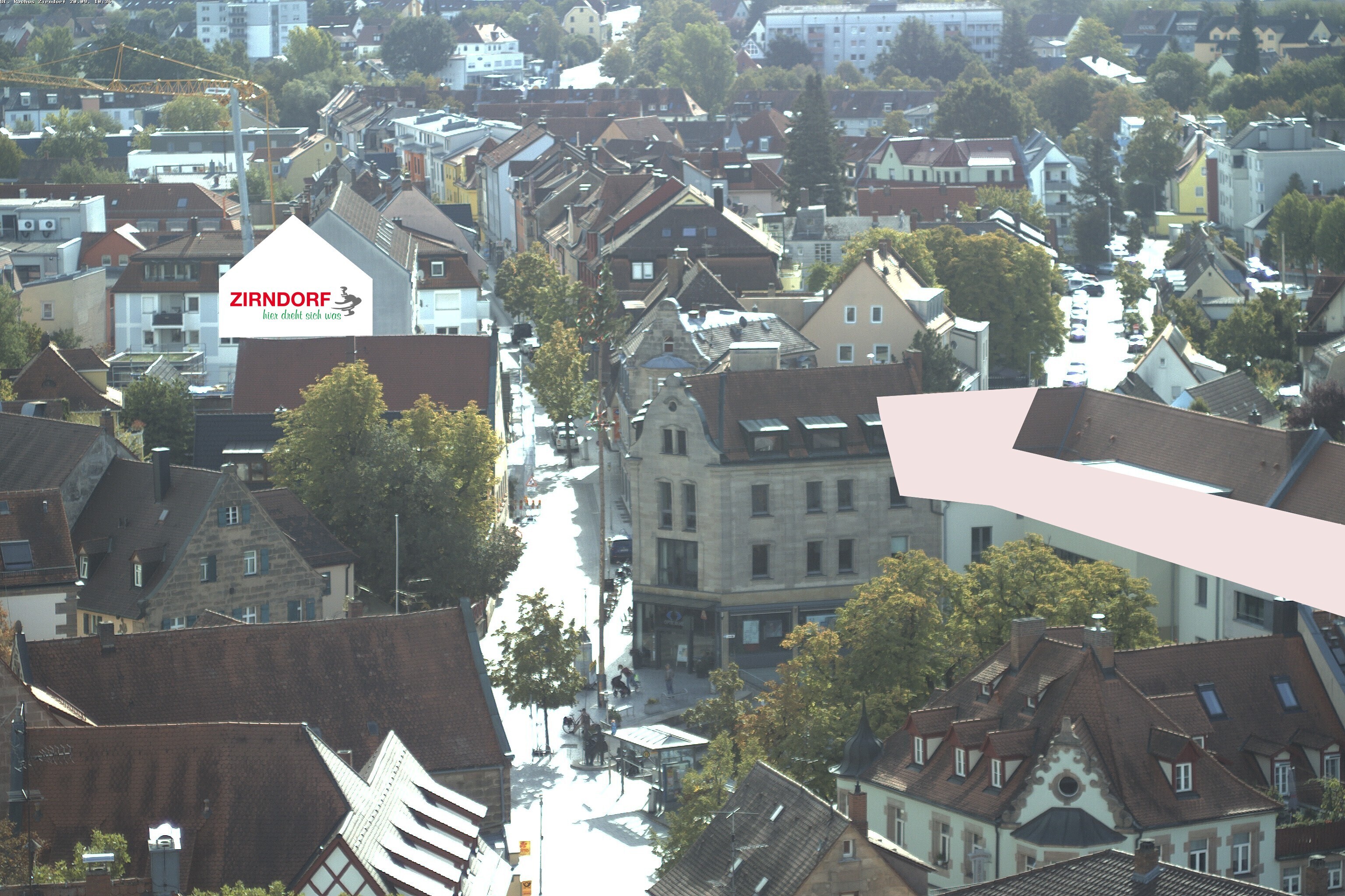 Archiv Foto Webcam Kirchturm Zirndorf