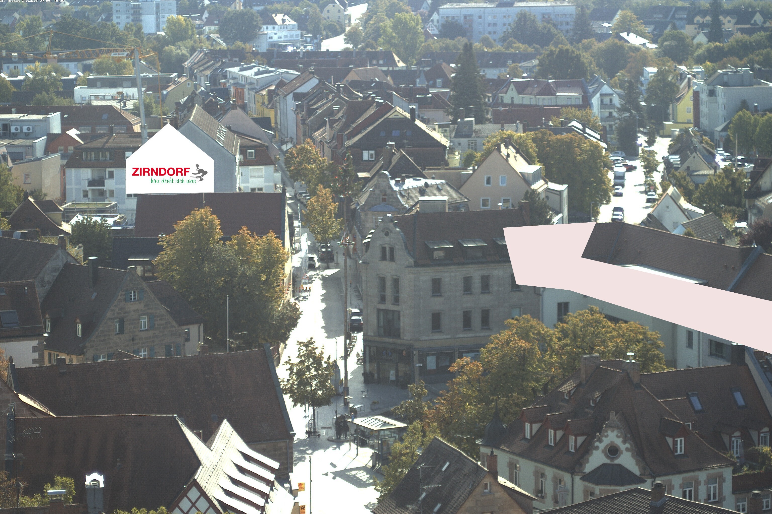 Archiv Foto Webcam Kirchturm Zirndorf