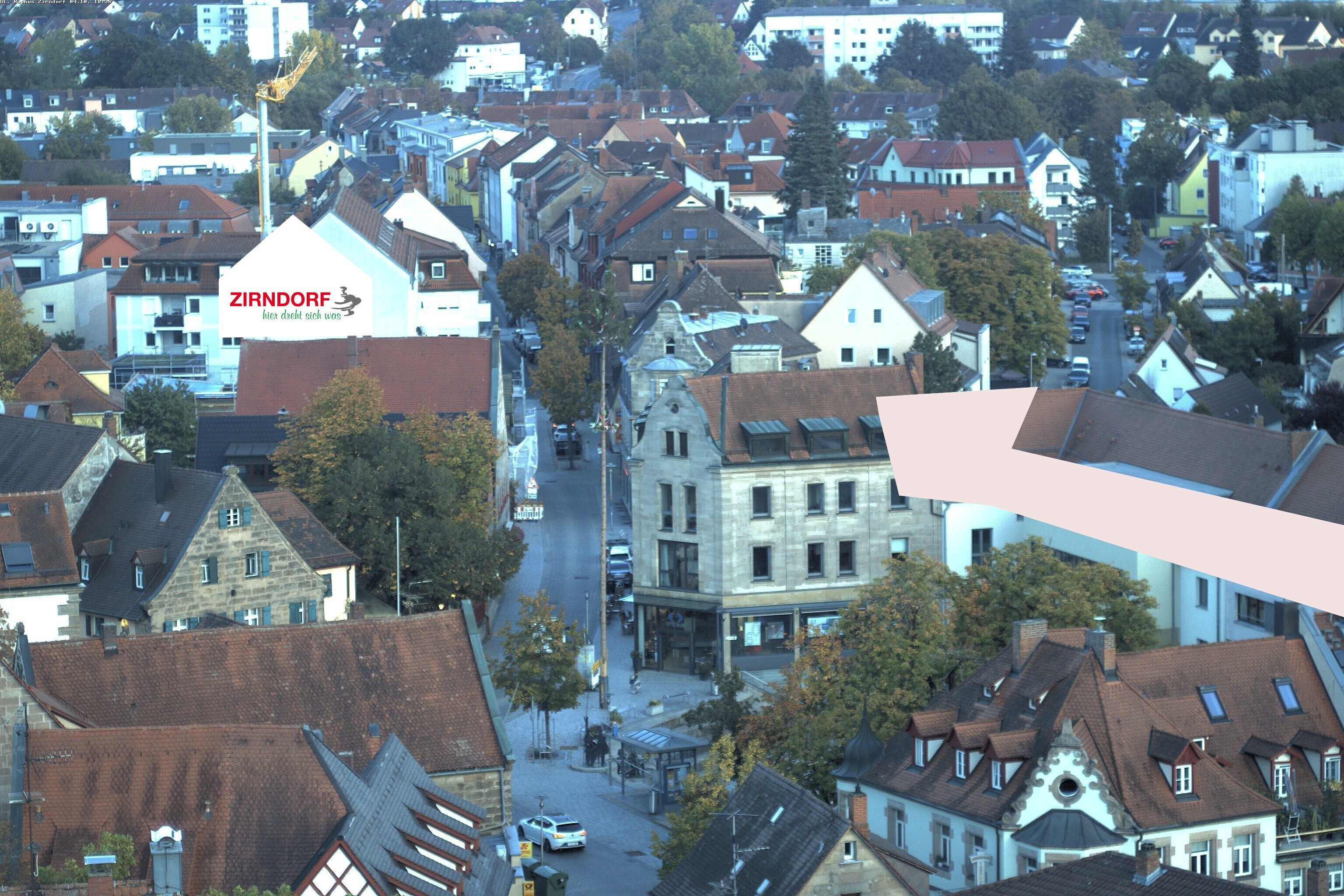 Archiv Foto Webcam Kirchturm Zirndorf