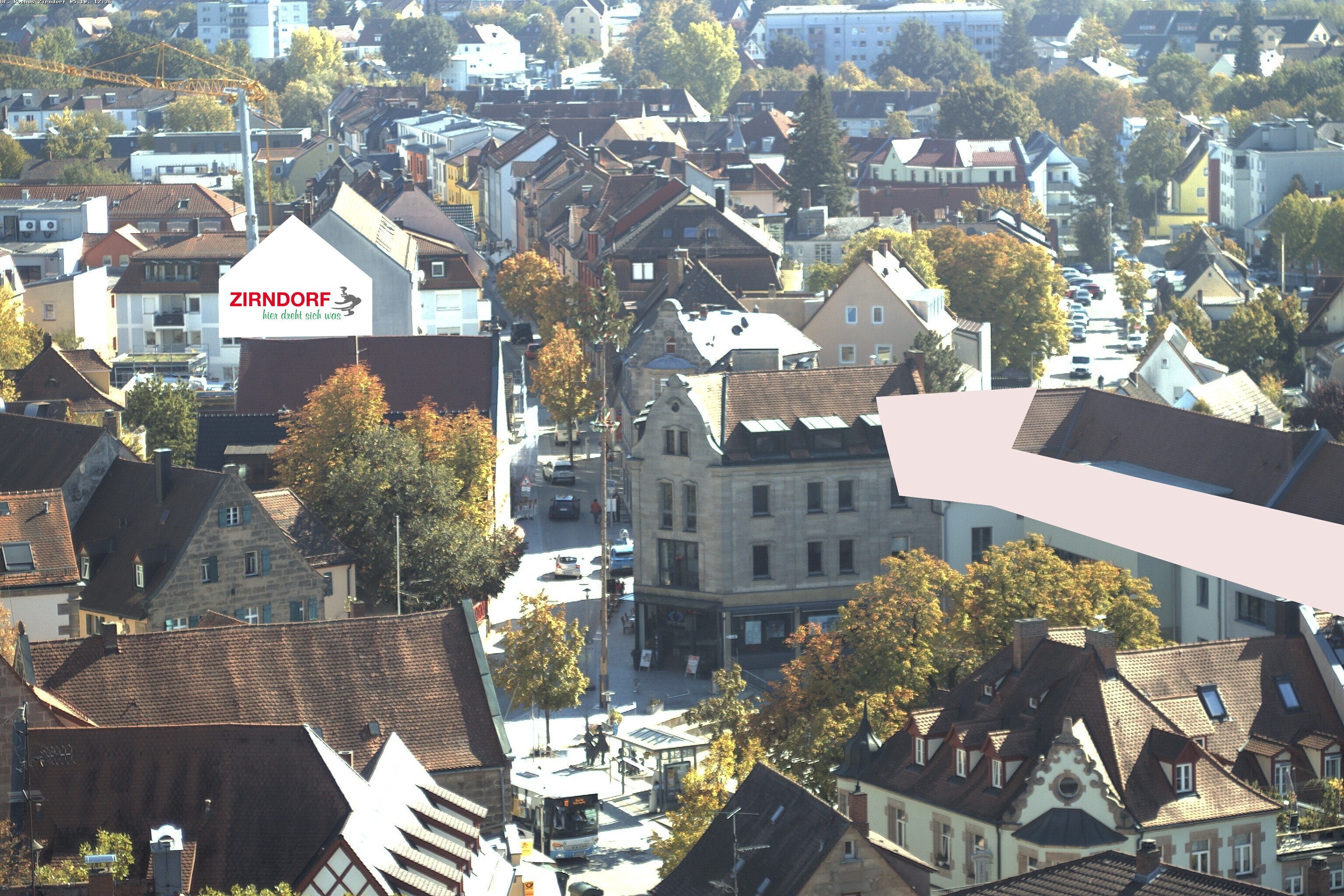 Archiv Foto Webcam Kirchturm Zirndorf