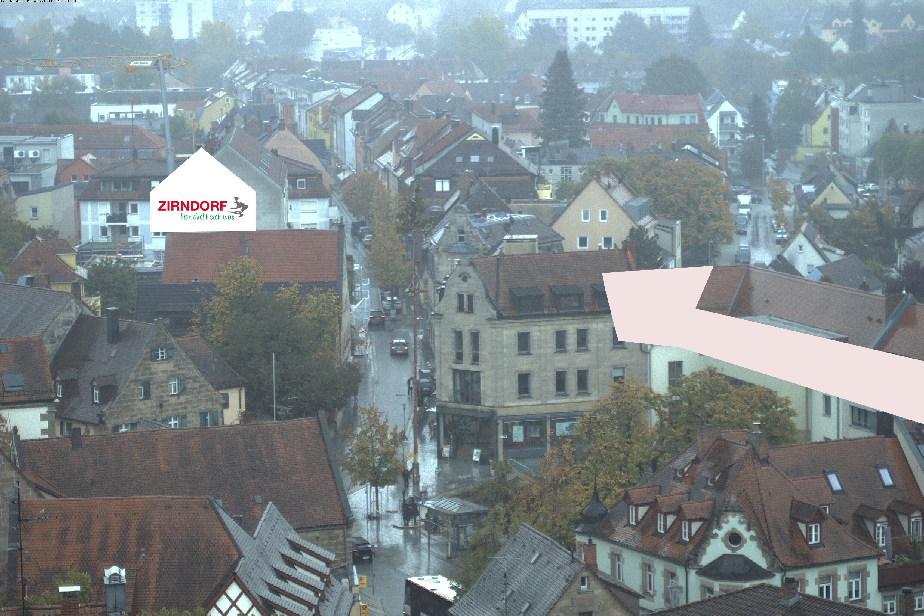 Archiv Foto Webcam Kirchturm Zirndorf