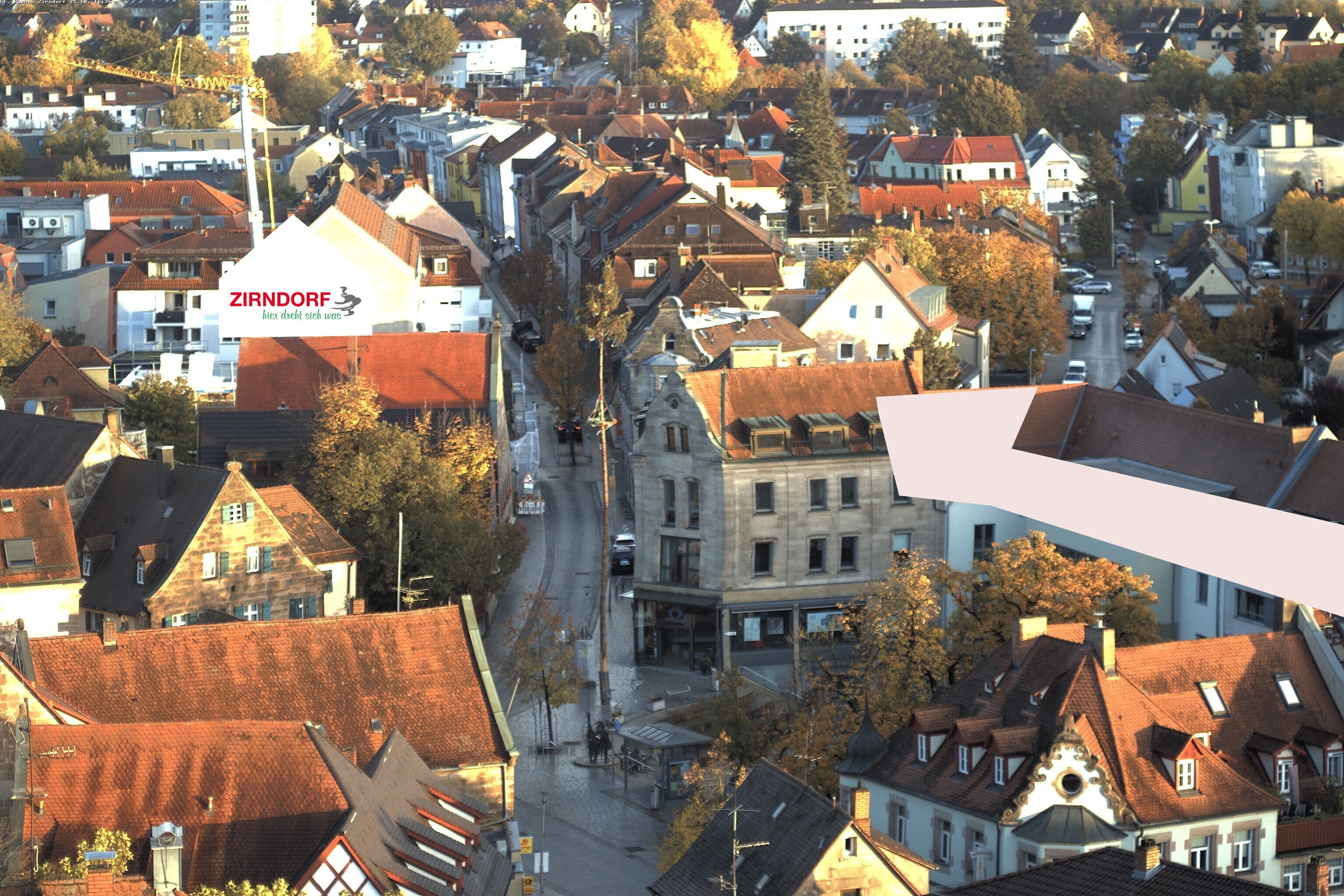 Archiv Foto Webcam Kirchturm Zirndorf
