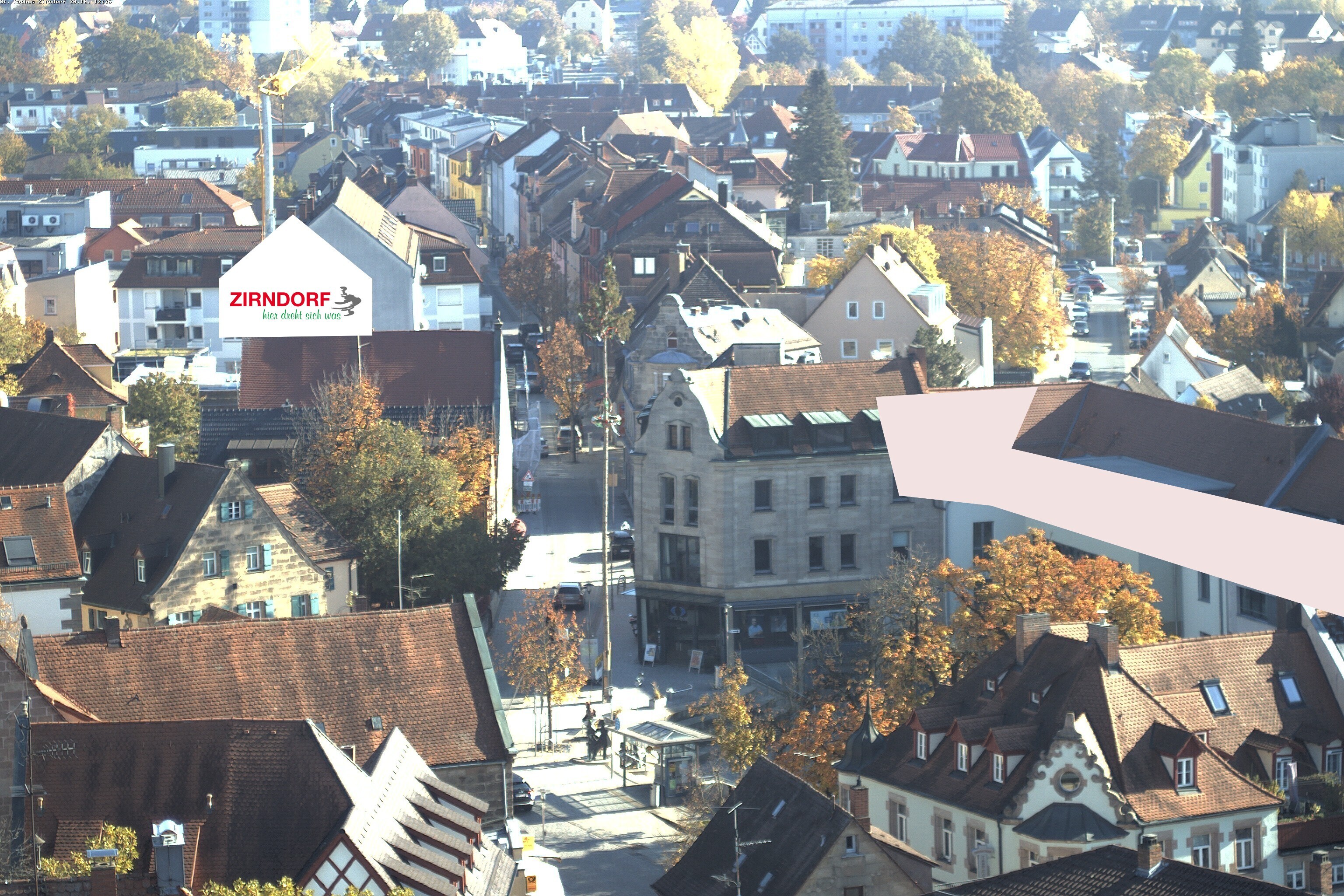Archiv Foto Webcam Kirchturm Zirndorf