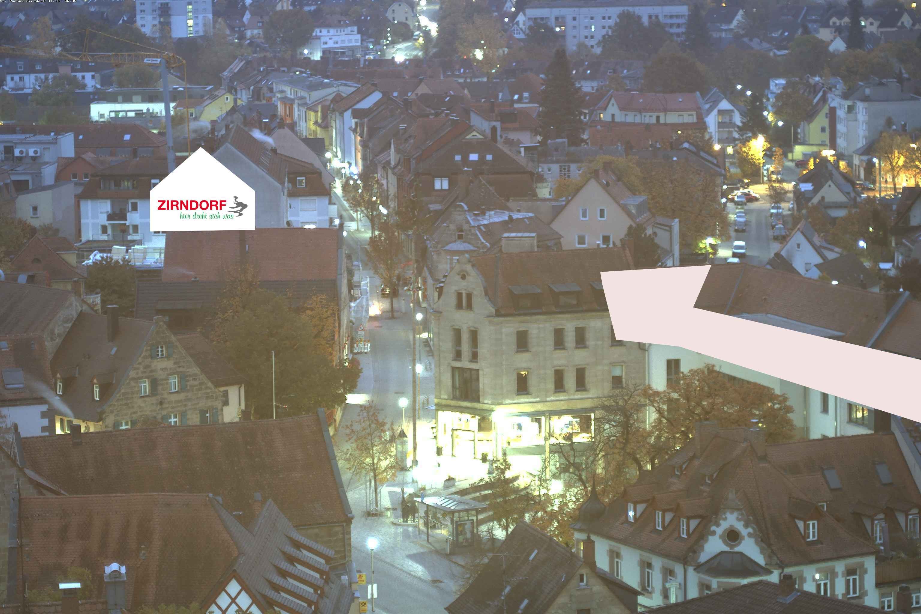 Archiv Foto Webcam Kirchturm Zirndorf