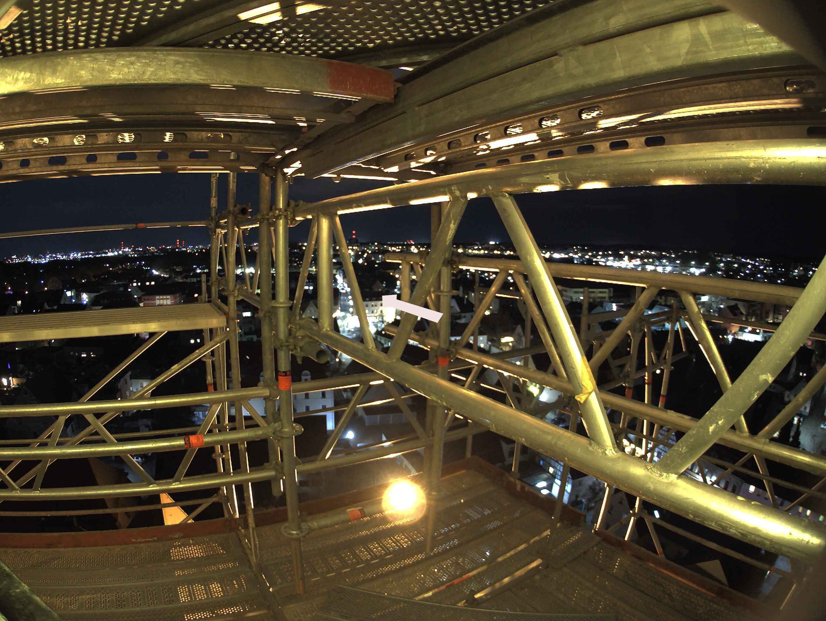 Archived image Webcam View from the church to the town square in Zirndorf