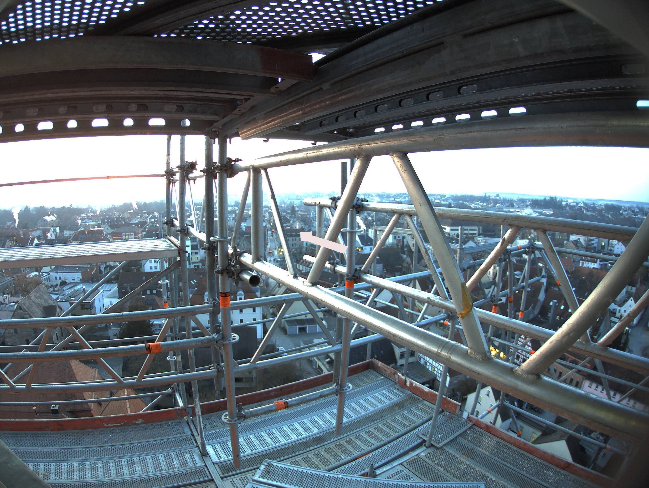 Archived image Webcam View from the church to the town square in Zirndorf