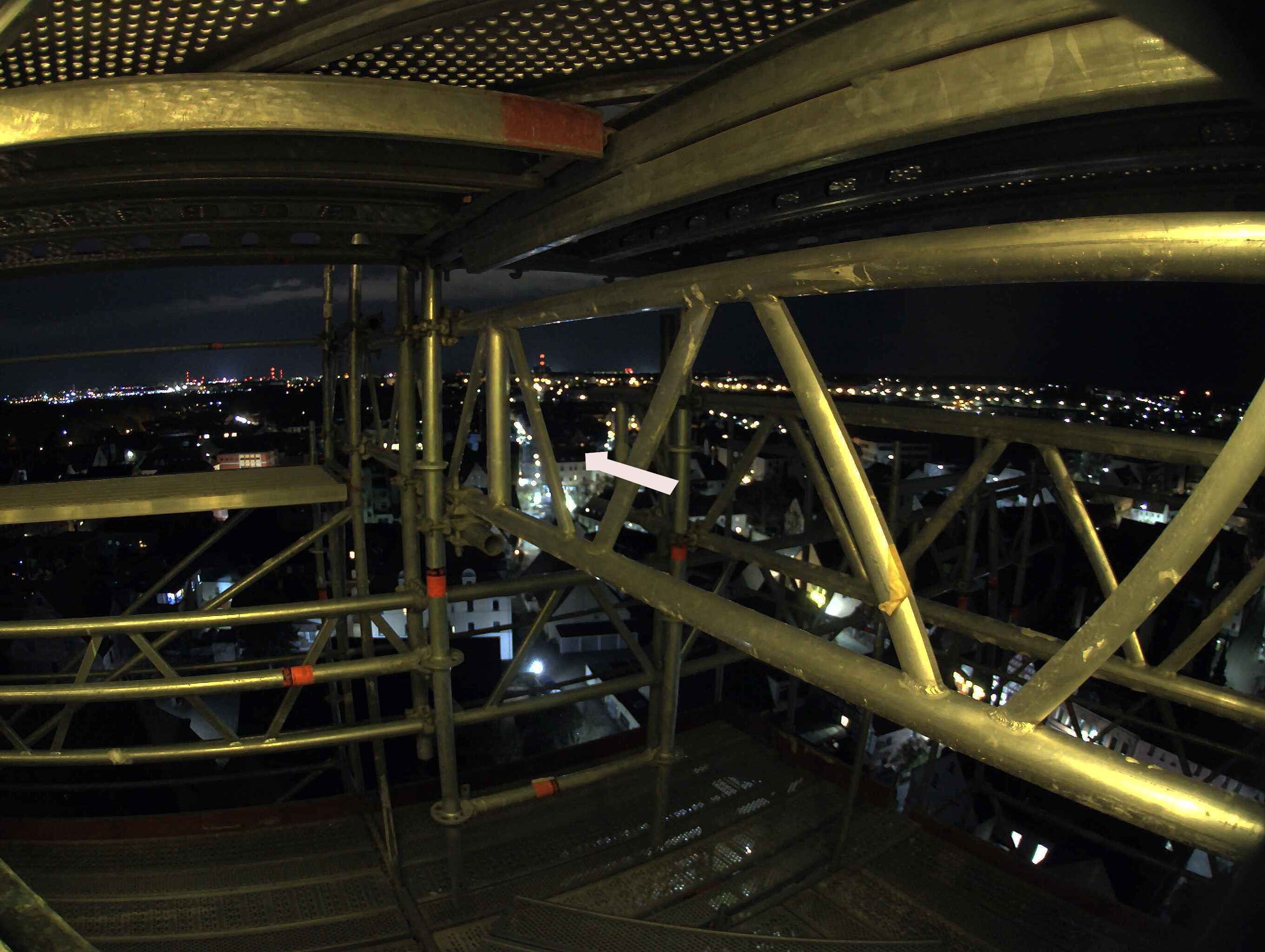 Archived image Webcam View from the church to the town square in Zirndorf